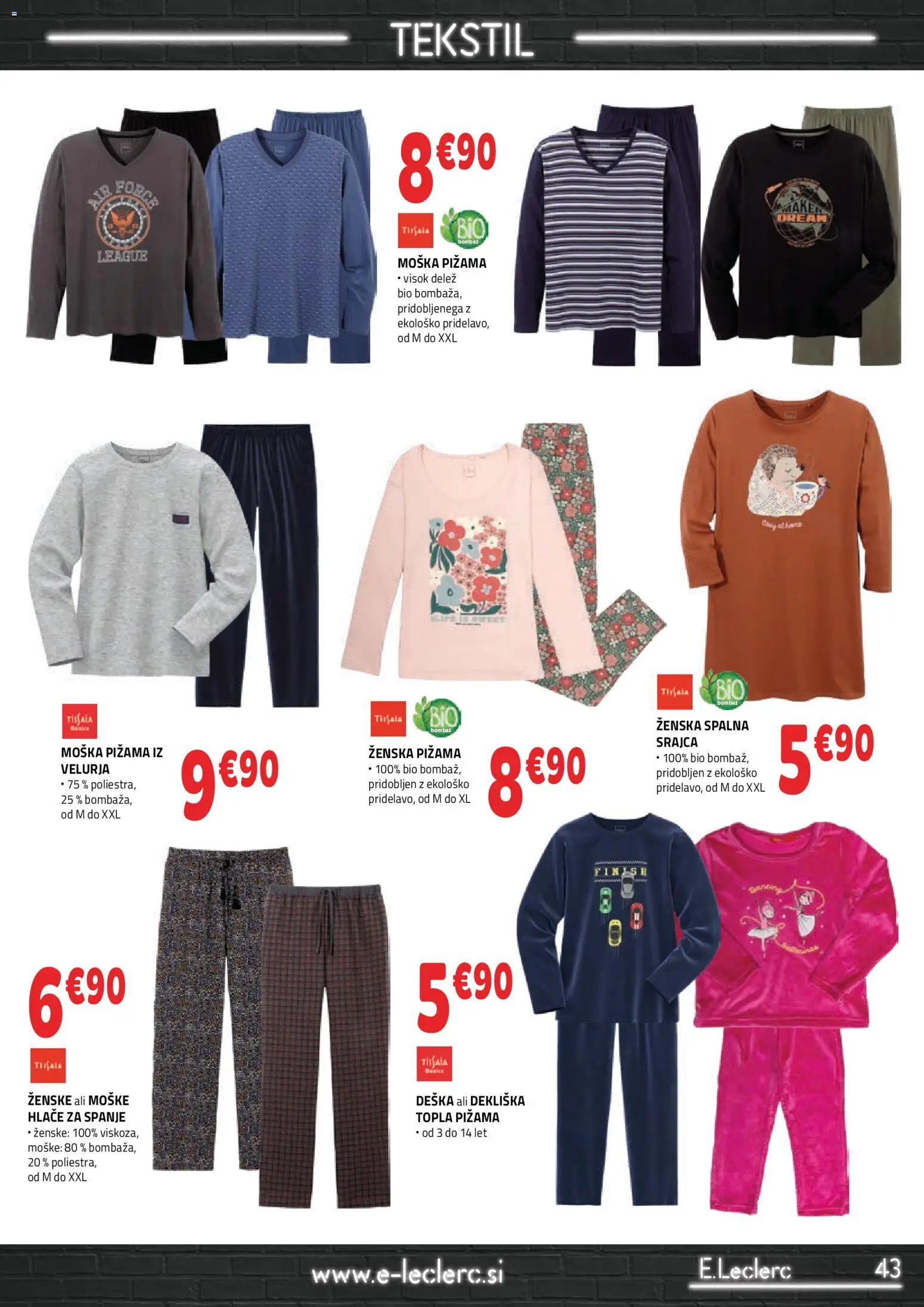 Novi E.leclerc katalog ponudbe – veljaven od 07.10.2026 | Stran: 3 | Izdelki: Srajca, Pižama, Hlace