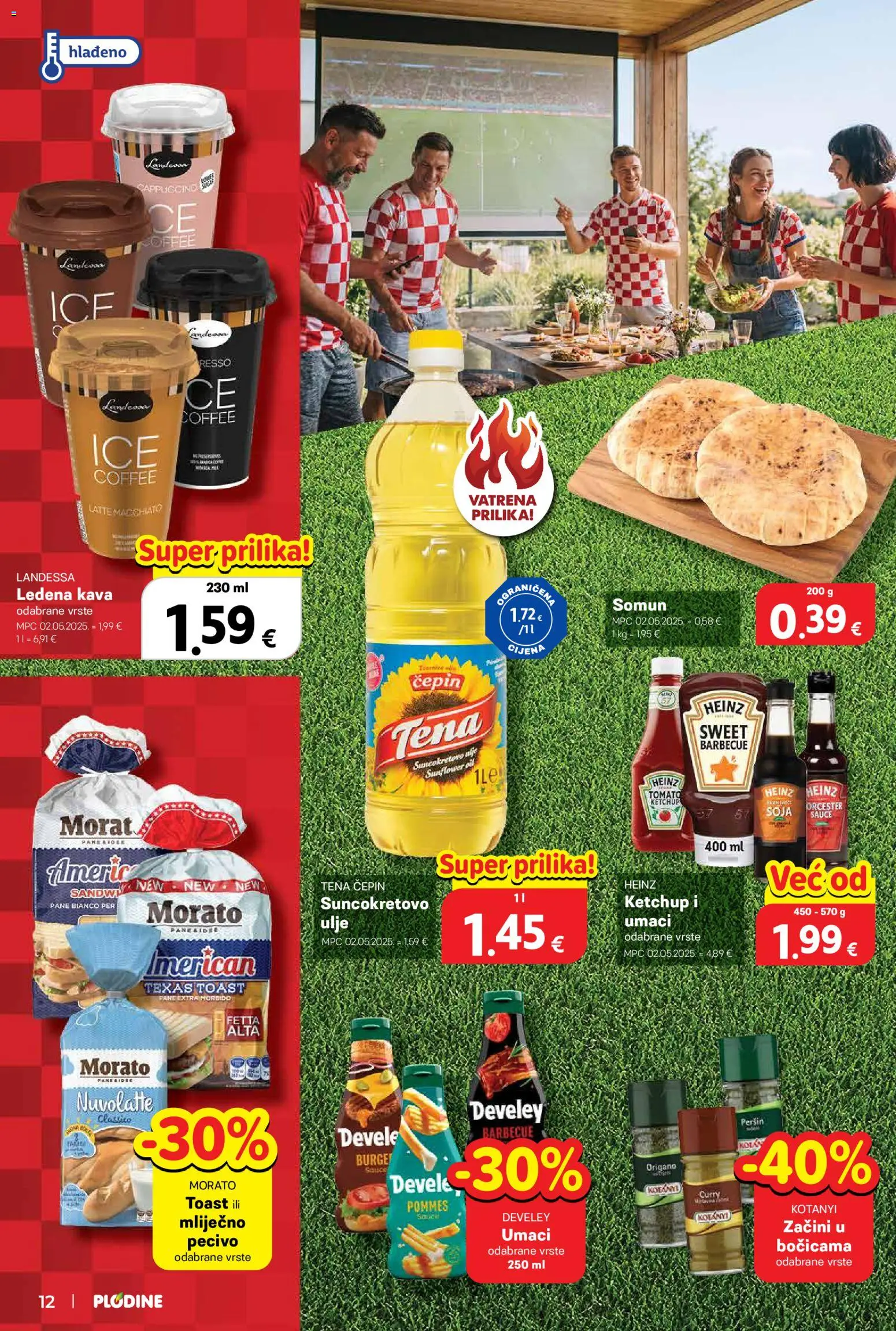 Plodine katalog | vrijedi od 18.06.2026 | Stranica: 12 | Proizvodi: Suncokretovo ulje, Ulje, Peršin, Pecivo
