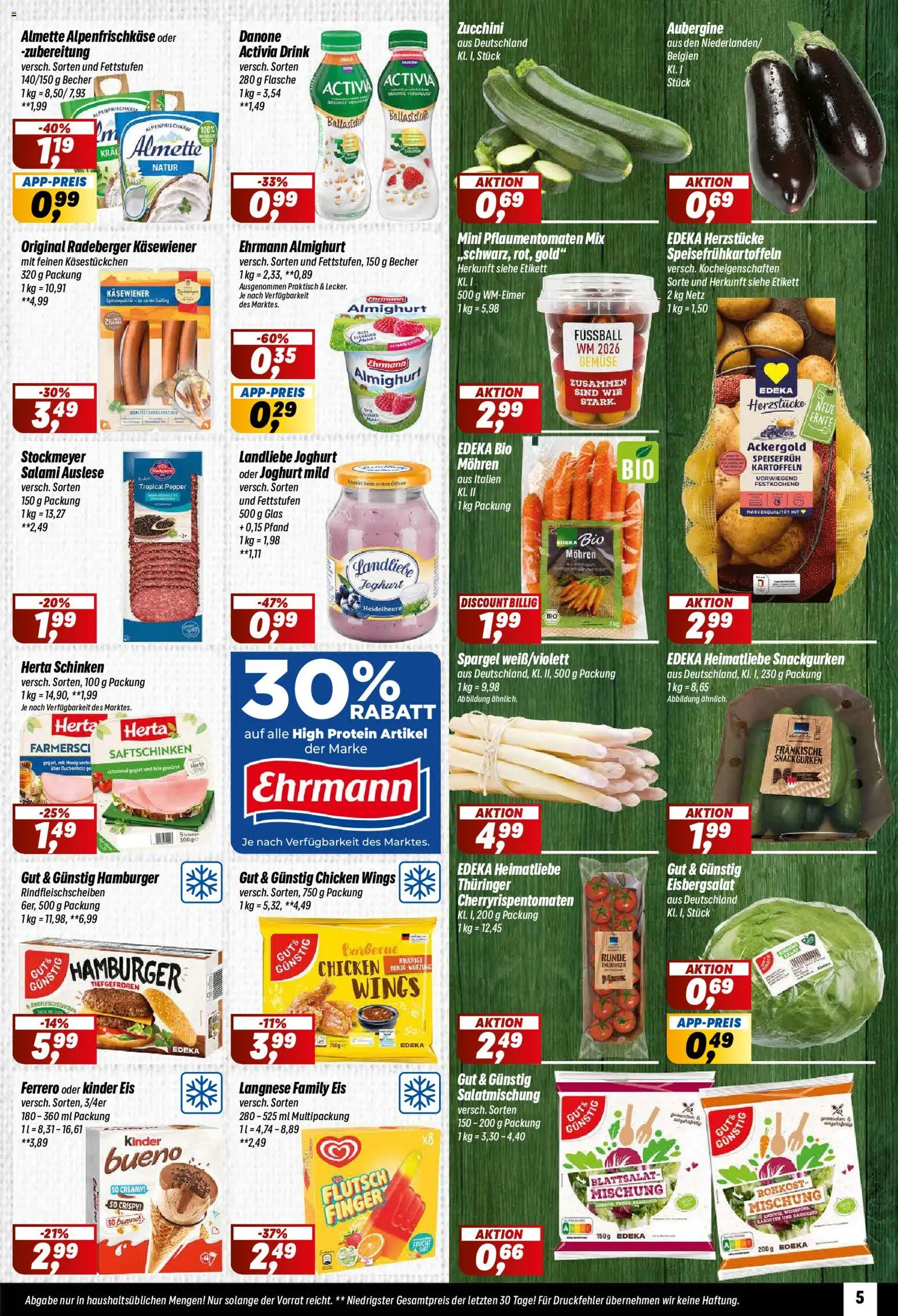 Simmel Prospekt – gültig ab 15.06.2026 | Seite: 5 | Produkte: Activia, Joghurt, Spargel, Fußball