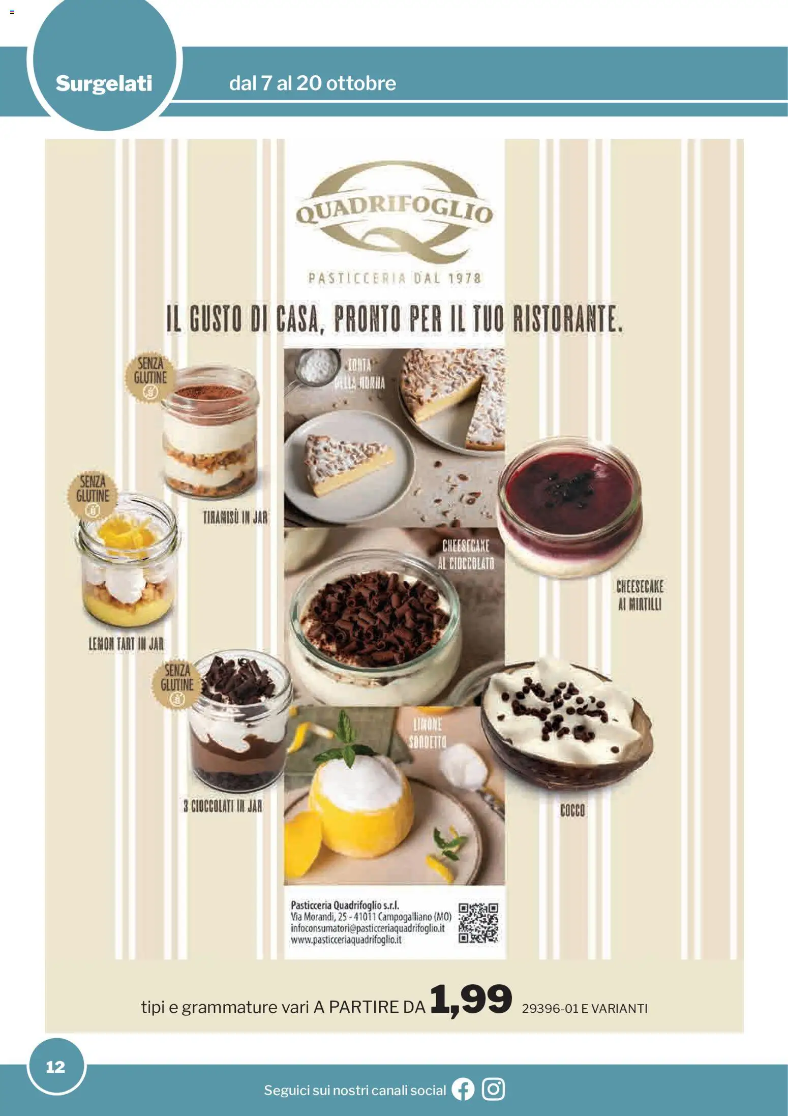 Volantino Sogegross del 07/10/2026 | Pagina: 12 | Prodotti: Senza glutine, Limone, Cocco, Tiramisù