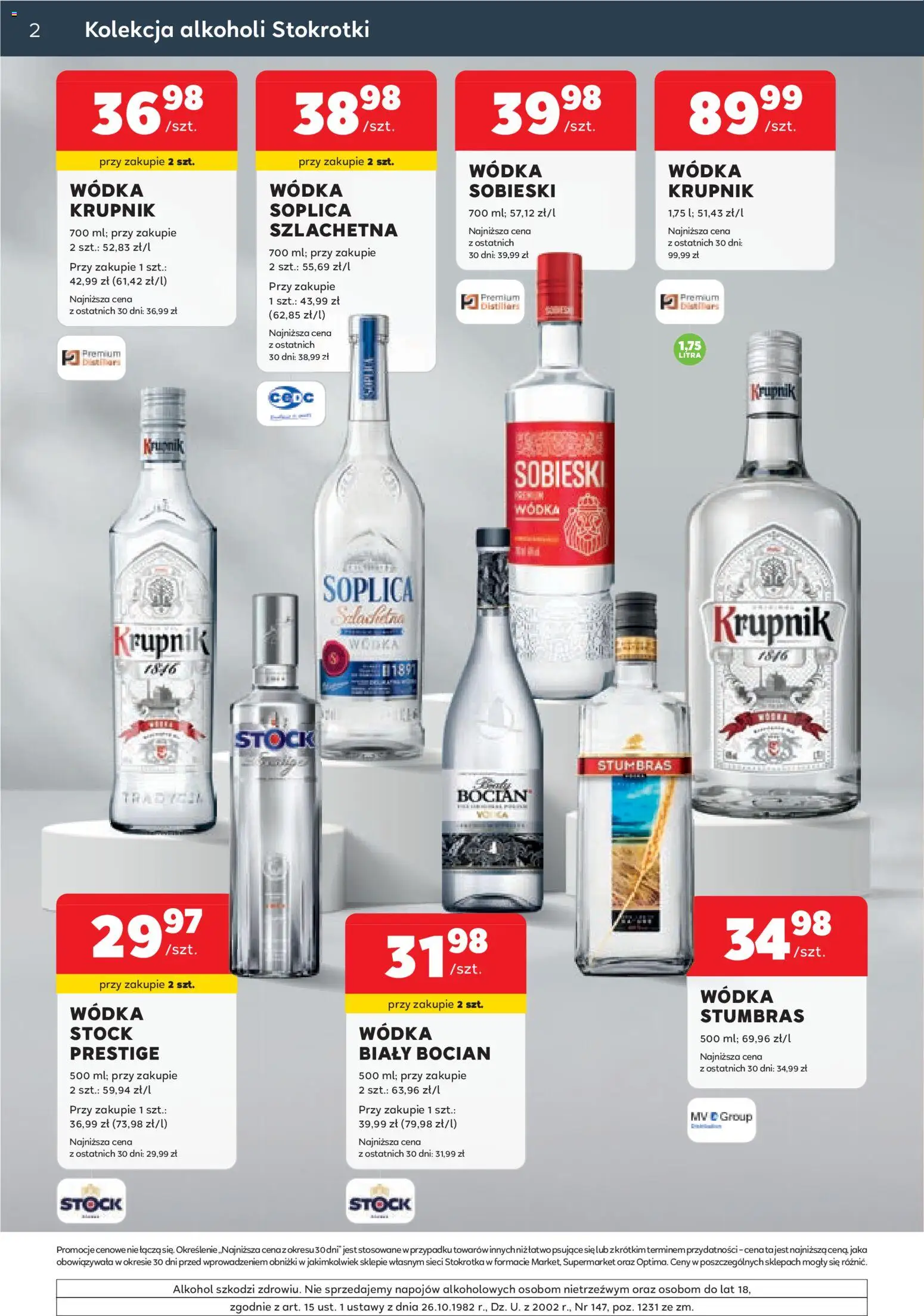 Stokrotka gazetka - Oferta alkoholowa od 11.06.2026 | Strona: 2 | Produkty: Stokrotka, Krupnik wódka, Alkohol, Wódka