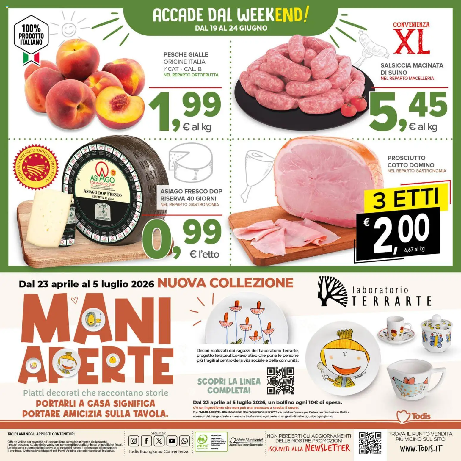Volantino Todis del 11.06.2026 | Pagina: 24 | Prodotti: Prosciutto Cotto, Formaggio, Prosciutto, Salsiccia
