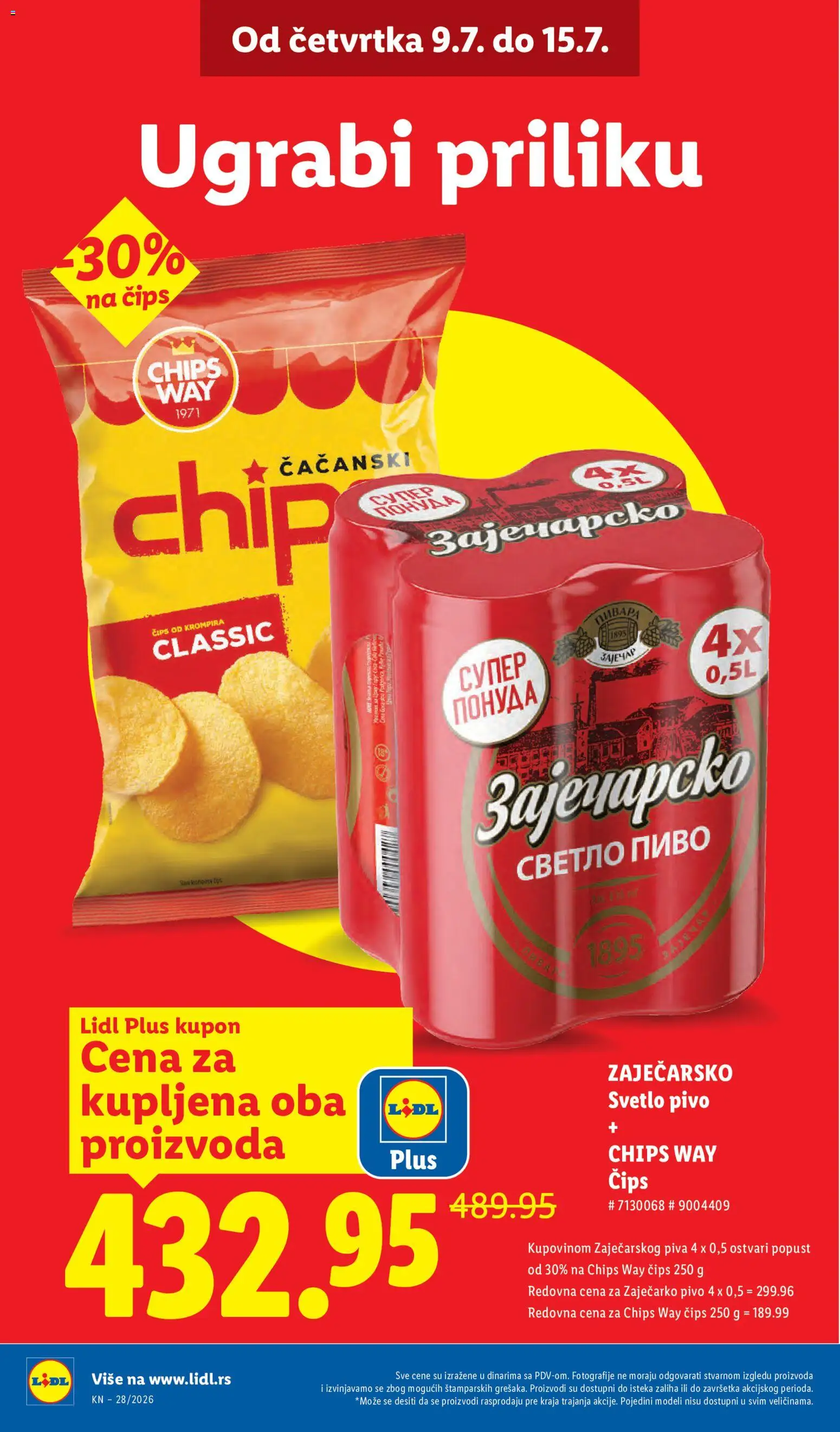 Lidl katalog - važi od 09.07.2026 | Strana: 10 | Proizvode: Čips, Pivo