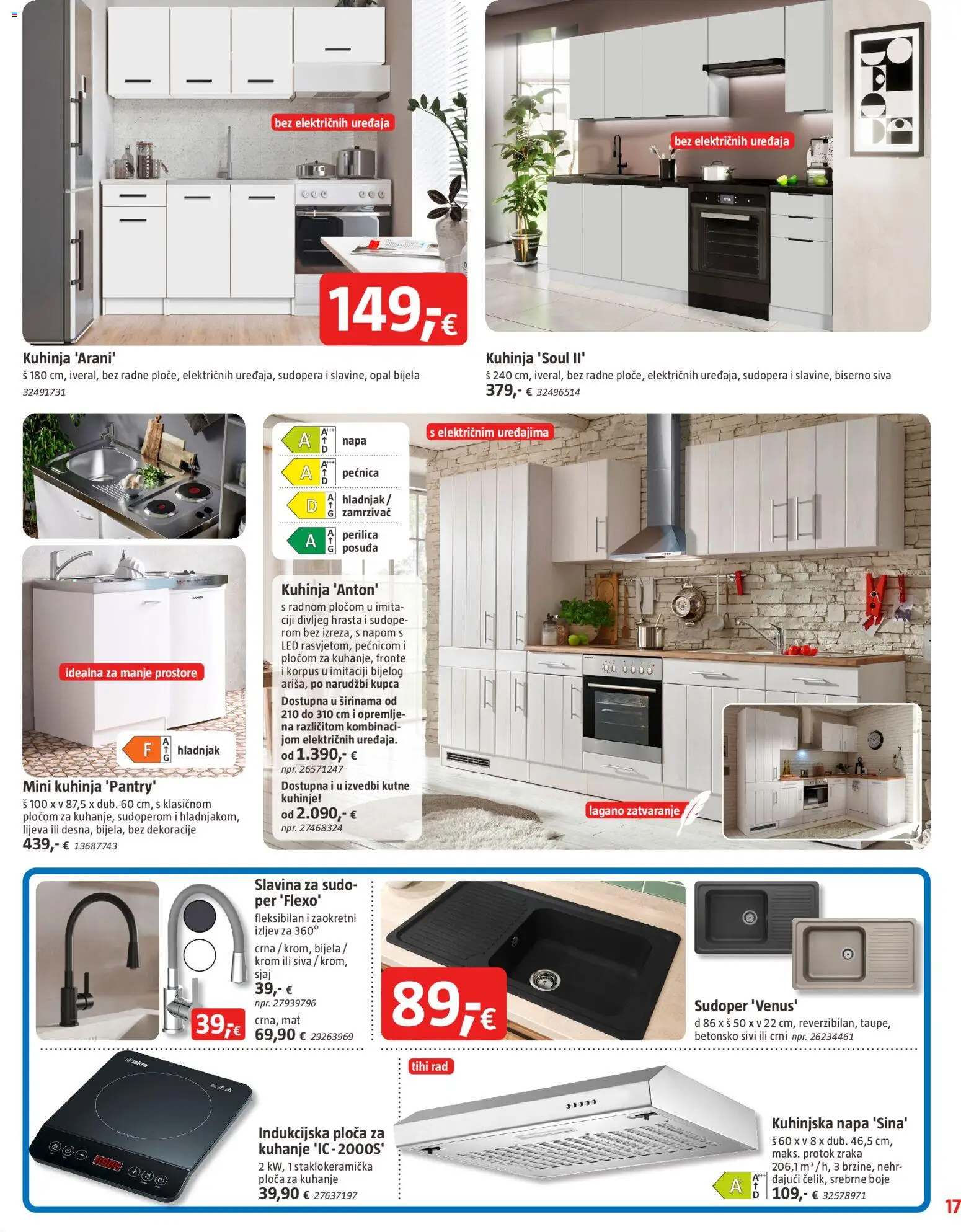 Bauhaus katalog | vrijedi od 20.05.2026 | Stranica: 17 | Proizvodi: Kuhinja, Zamrzivač, Pećnica, Ploča za kuhanje