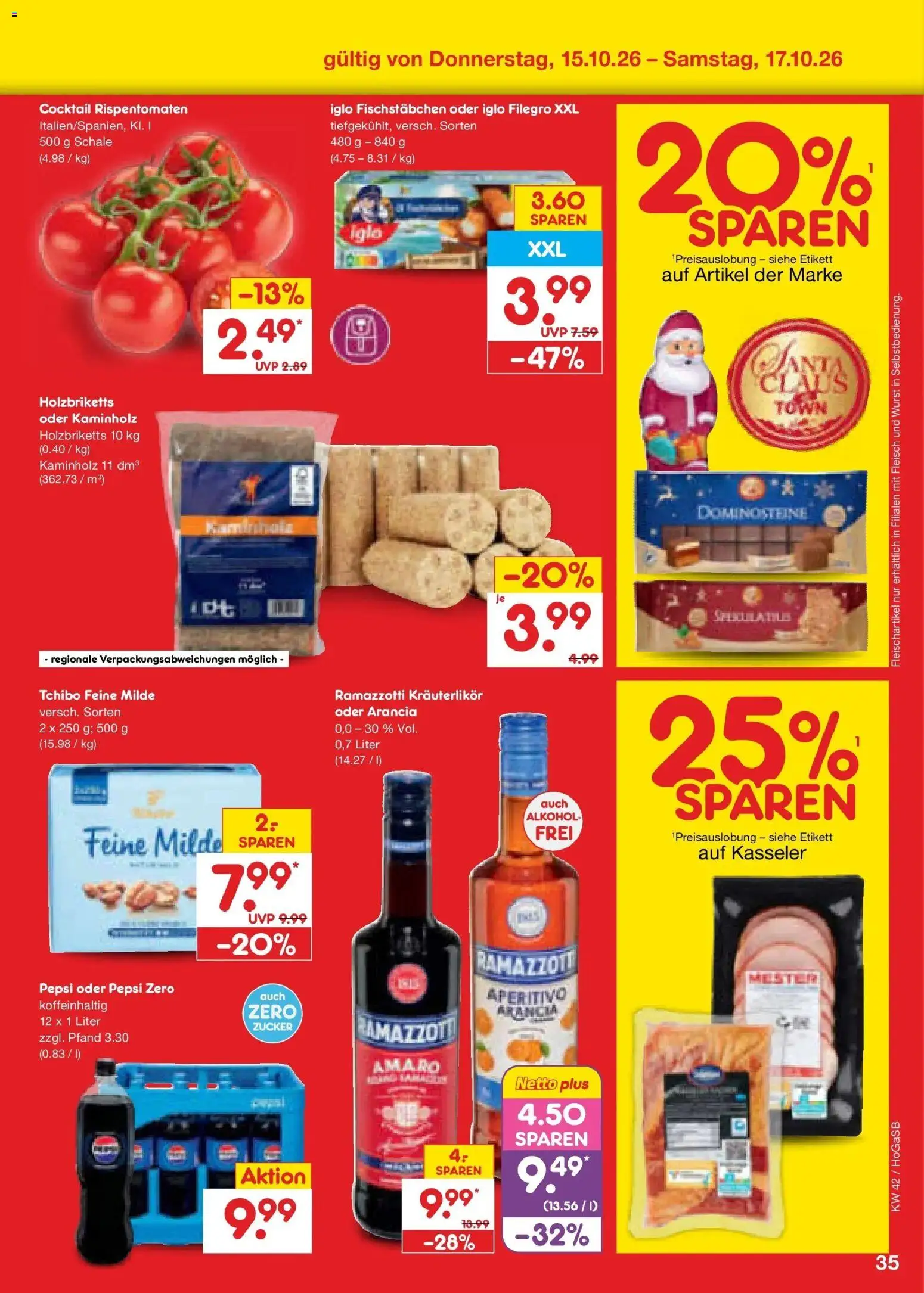 Netto Marken-Discount Prospekt Oldenburg (ab 12.10.2026) » Angebote | Seite: 49 | Produkte: Iglo, Pepsi, Fleisch, Ramazzotti