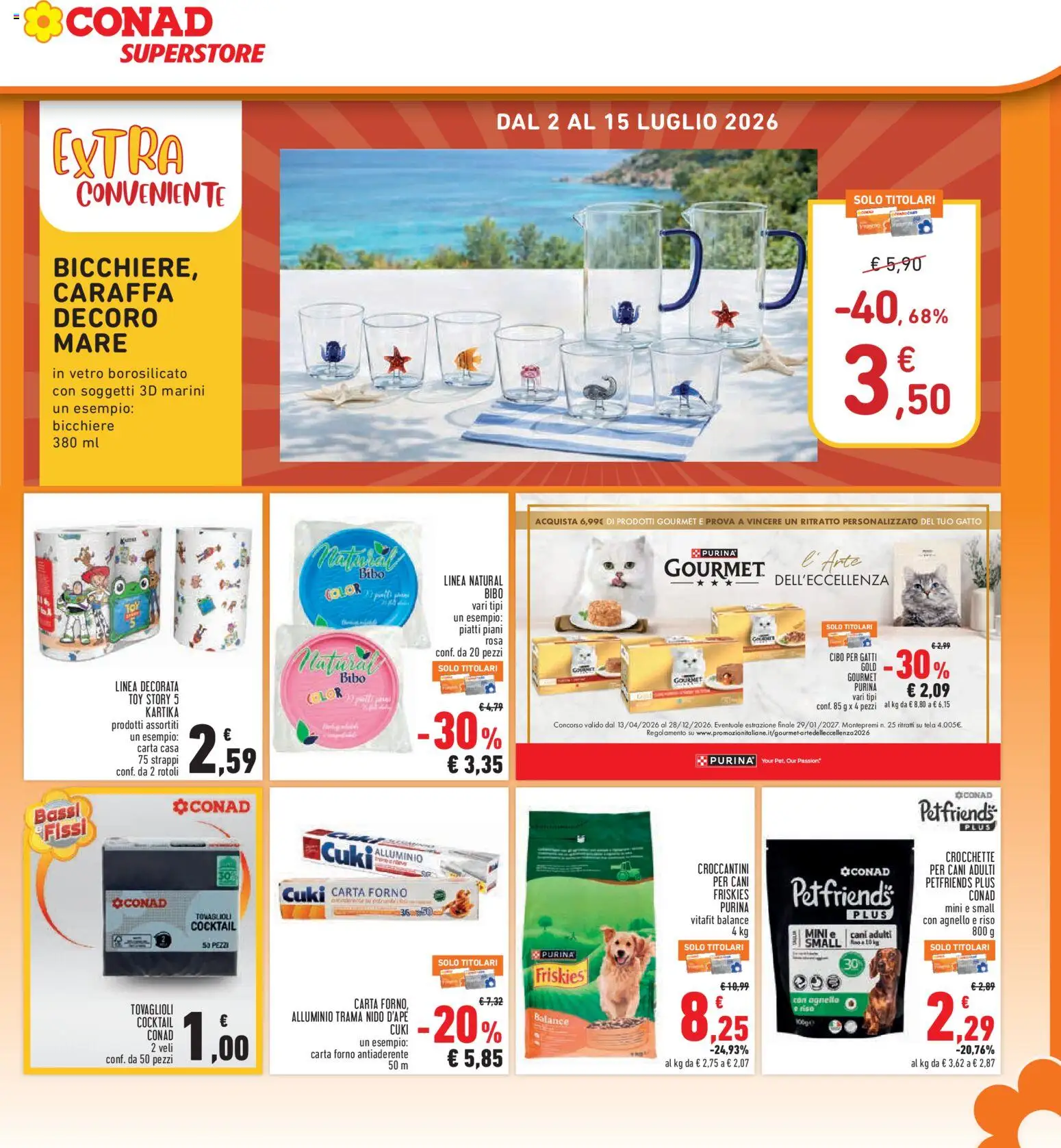 Volantino Conad del 02/07/2026 | Pagina: 23 | Prodotti: Caraffa, Riso, Crocchette, Forno