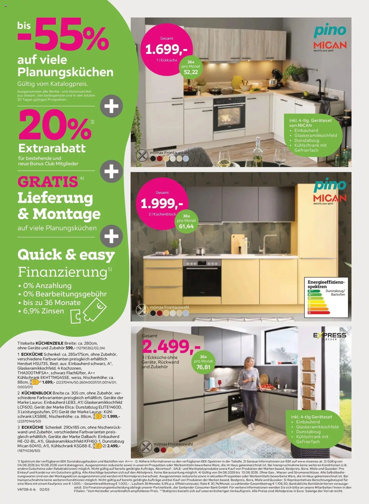 Mömax Ansfelden, Bruck An Der Mur, Villach gültig ab 04.08.2026 | Seite: 2 | Produkte: Wasser, Kühlschrank, Schrank, Küchenzeile