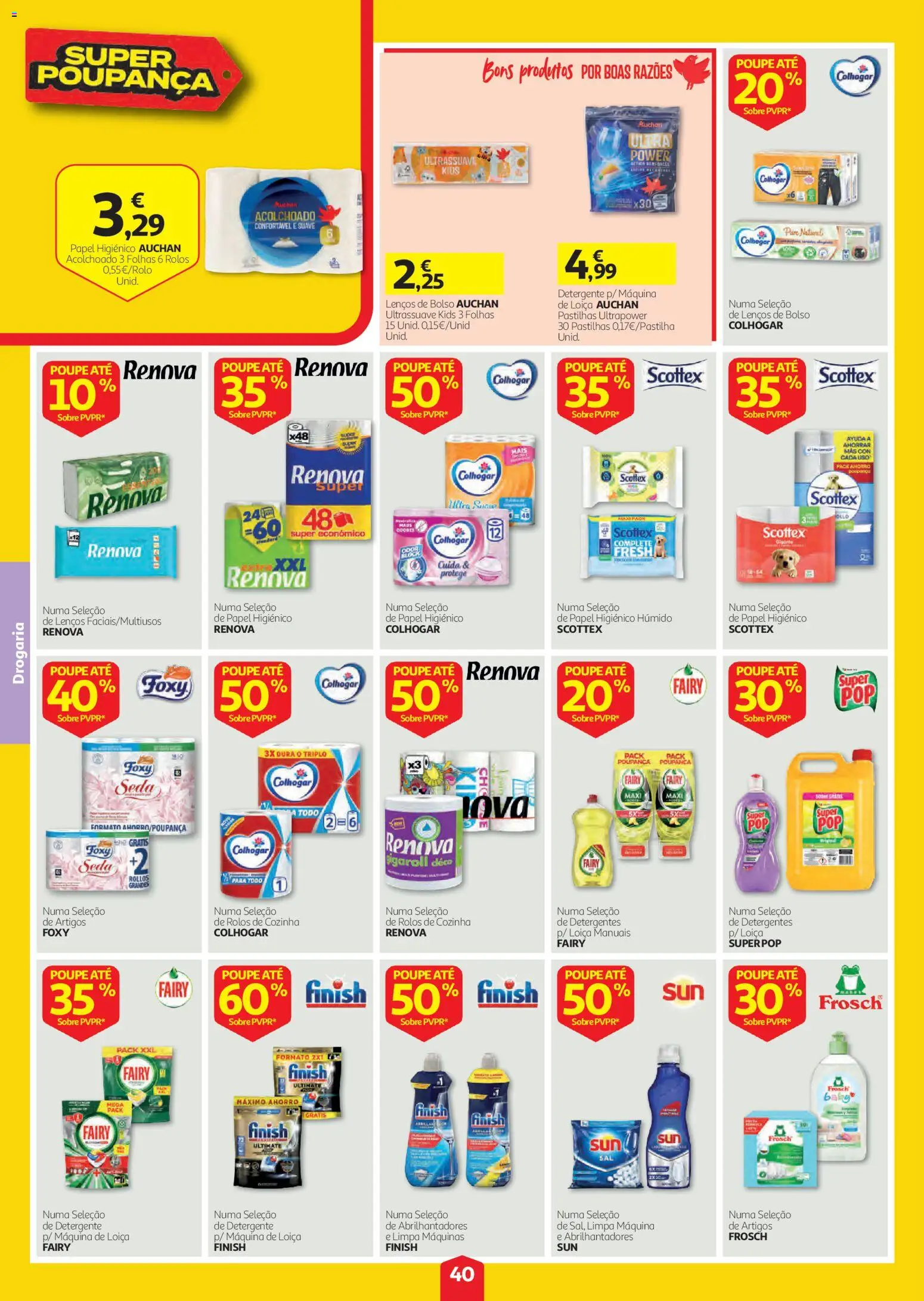 Auchan folheto │ válido de 01/10/2026 | Página: 40 | Produtos: Papel higiénico, Detergente