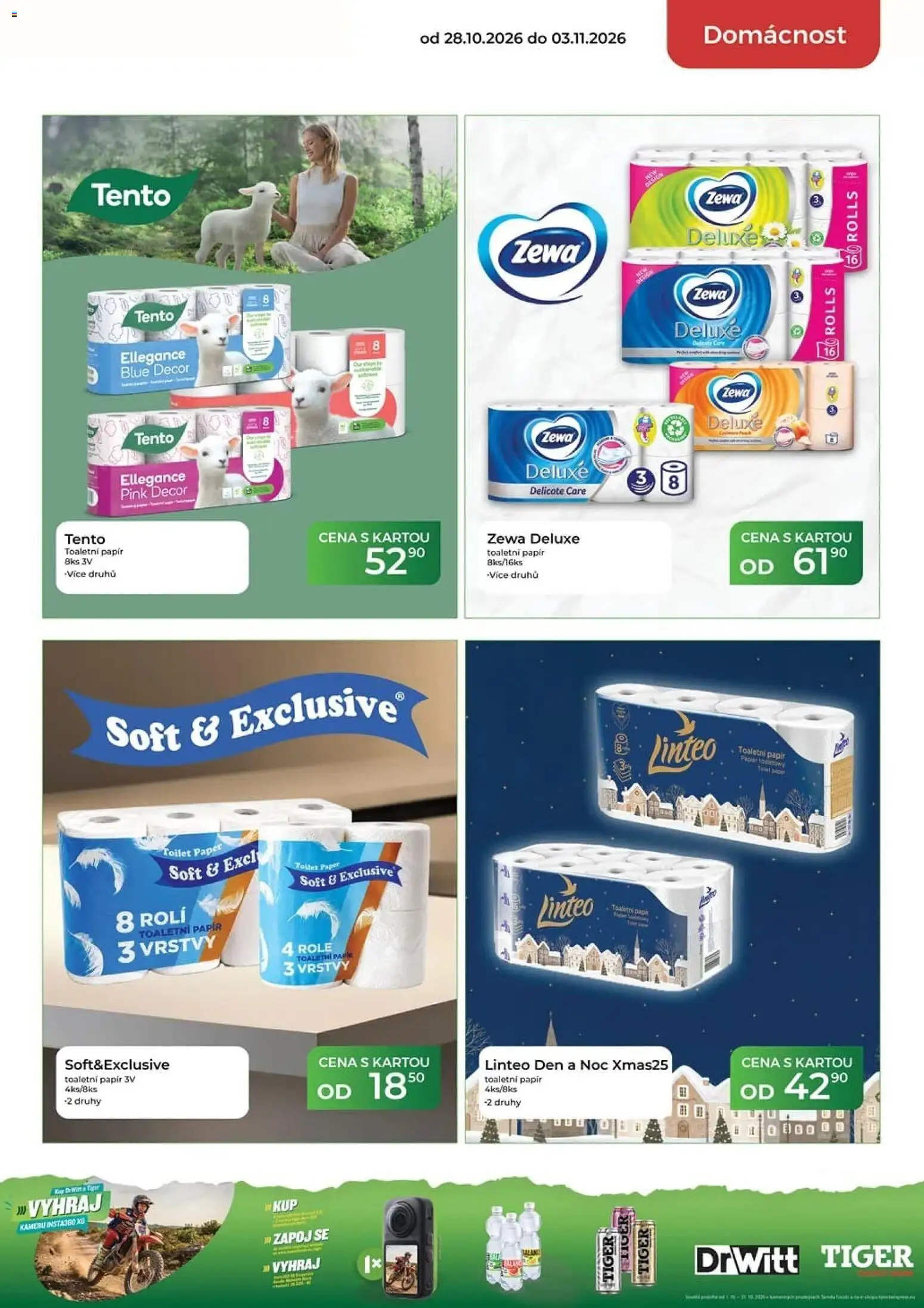 Tamda Foods leták od 28.10.2026 | Strana: 55 | Produkty: Zewa deluxe, Tiger, Toaletní papír, Zewa
