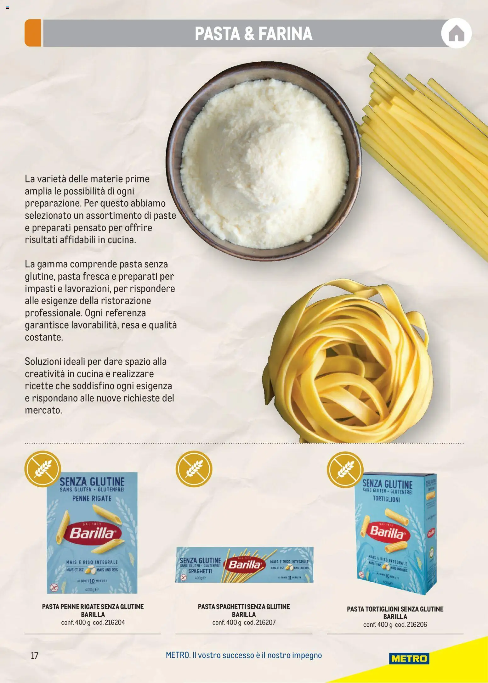Volantino Metro del 17/08/2026 | Pagina: 17 | Prodotti: Farina, Barilla, Penne, Spaghetti