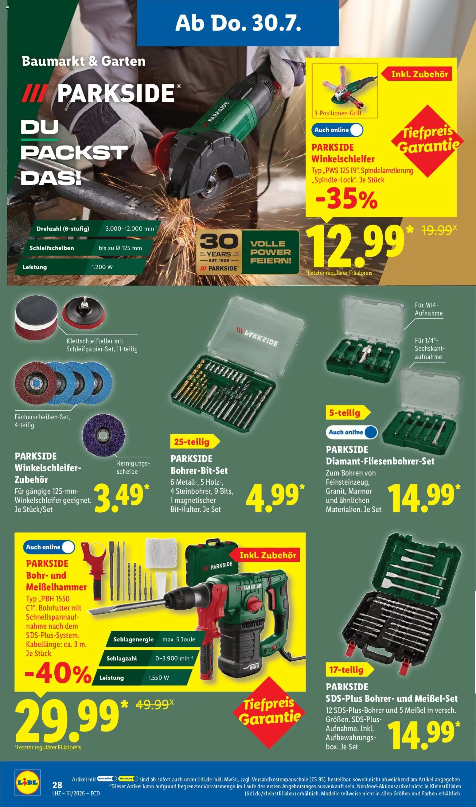 Lidl Německo leták od 27.07.2026 | Strana: 46 | Produkty: Parkside