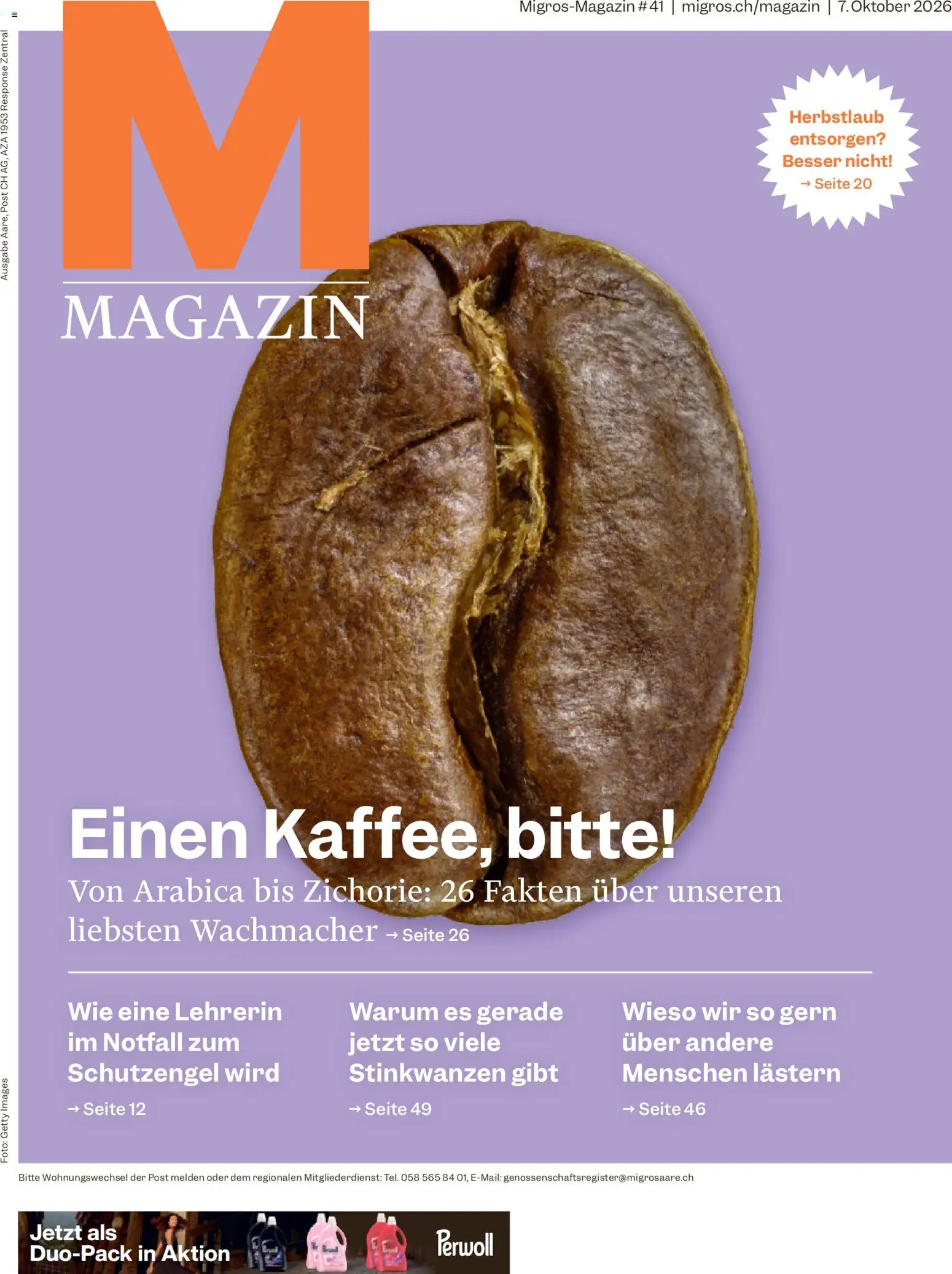 Migros aktionen Magazin – gültig ab 07.10.2026 | Seite: 1 | Produkte: Magazin