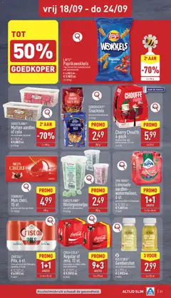 SPA FRUIT® Limonade aardbei-watermeloen, 6 st., niet-bruisende fruitlimonade - Voorbeeld van een folder van Aldi, geldig van 14/09/2026 | Pagina: 21 | Producten: Bier, Paprika, Fruit, Citroen