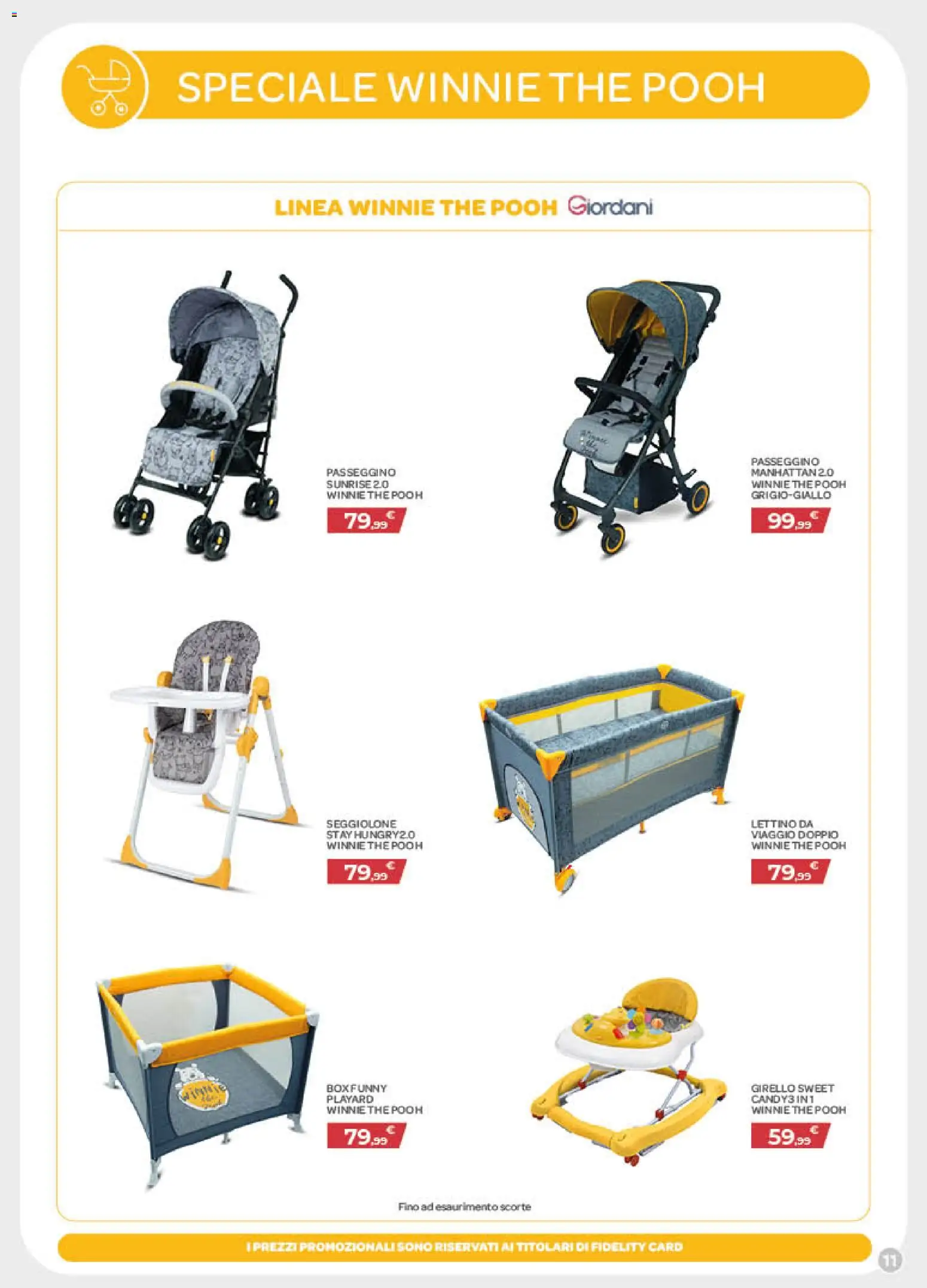 Volantino Bimbo store del 30/07/2026 | Pagina: 11 | Prodotti: The, Lettino, Passeggino, Girello