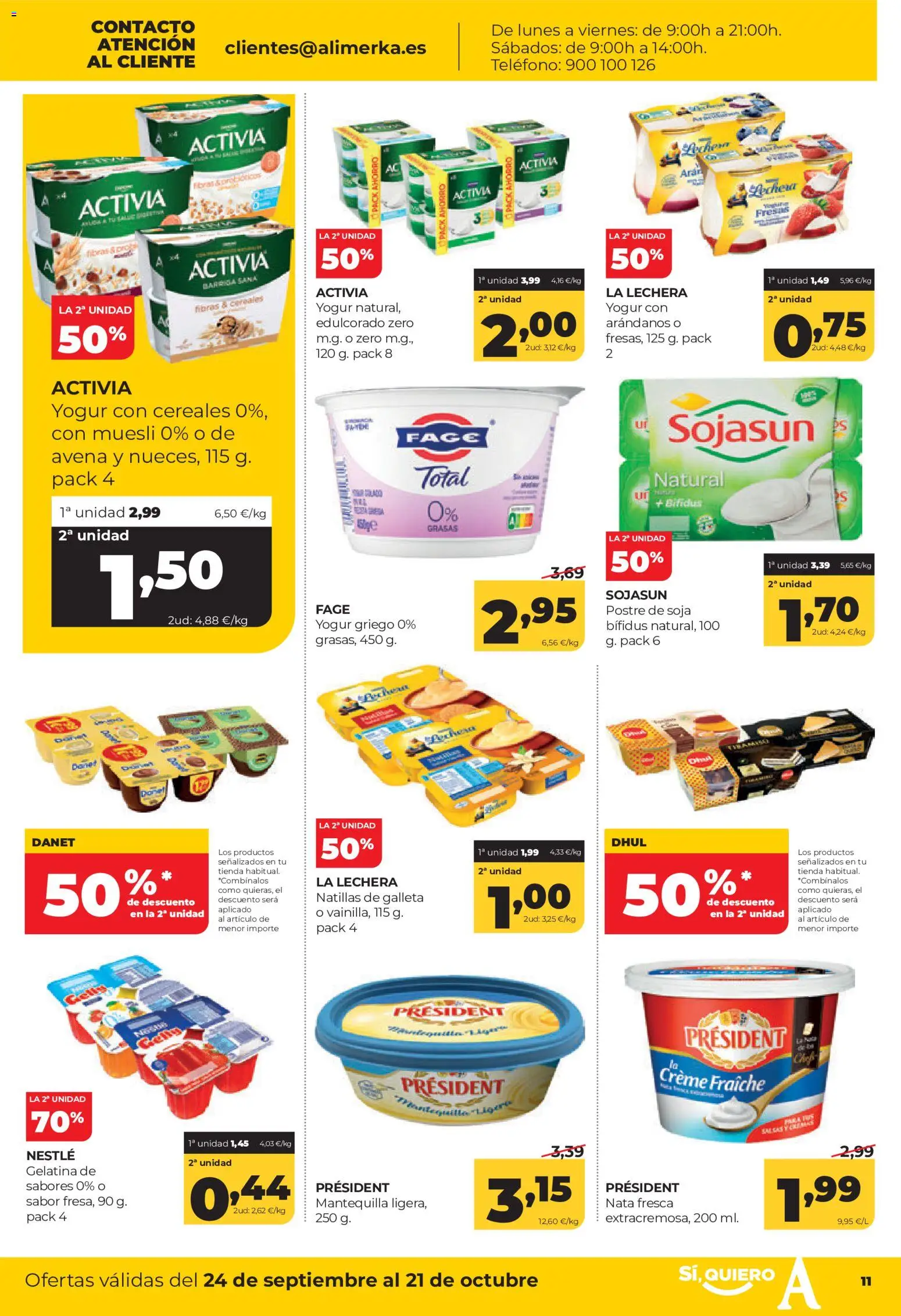 Alimerka folleto Asturias │ válido desde el 24/09/2026 | Página: 11 | Productos: Yogur, Yogur griego, Cereales, Arándanos