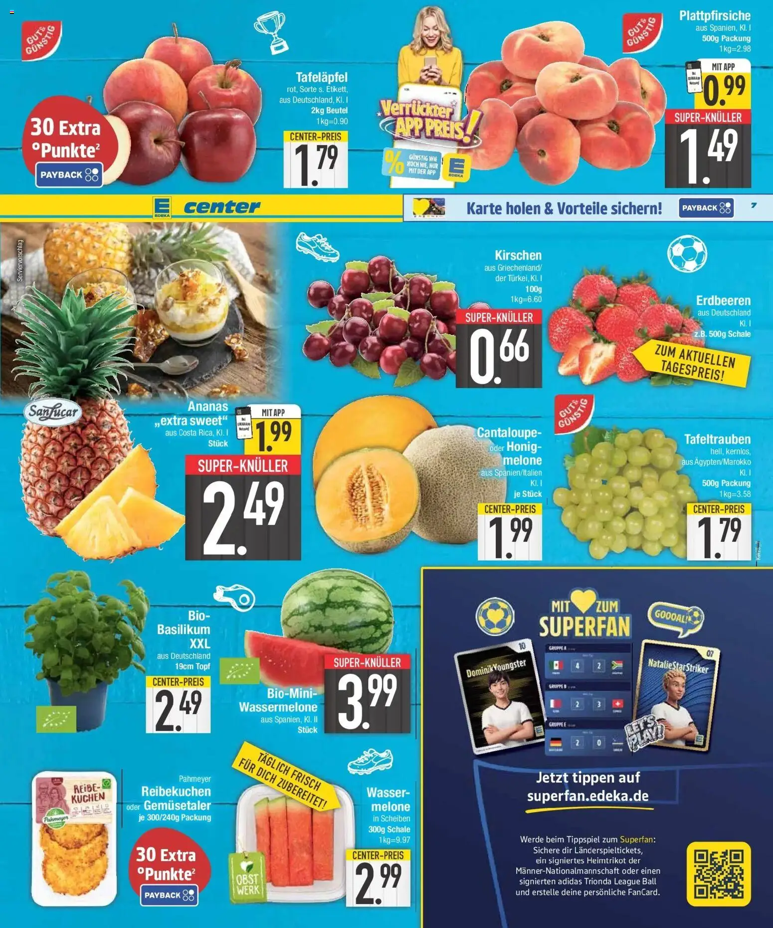 E center Prospekt Neuburg An Der Donau – gültig ab 15.06.2026 | Seite: 7 | Produkte: Wasser, Obst, Melone, Kuchen