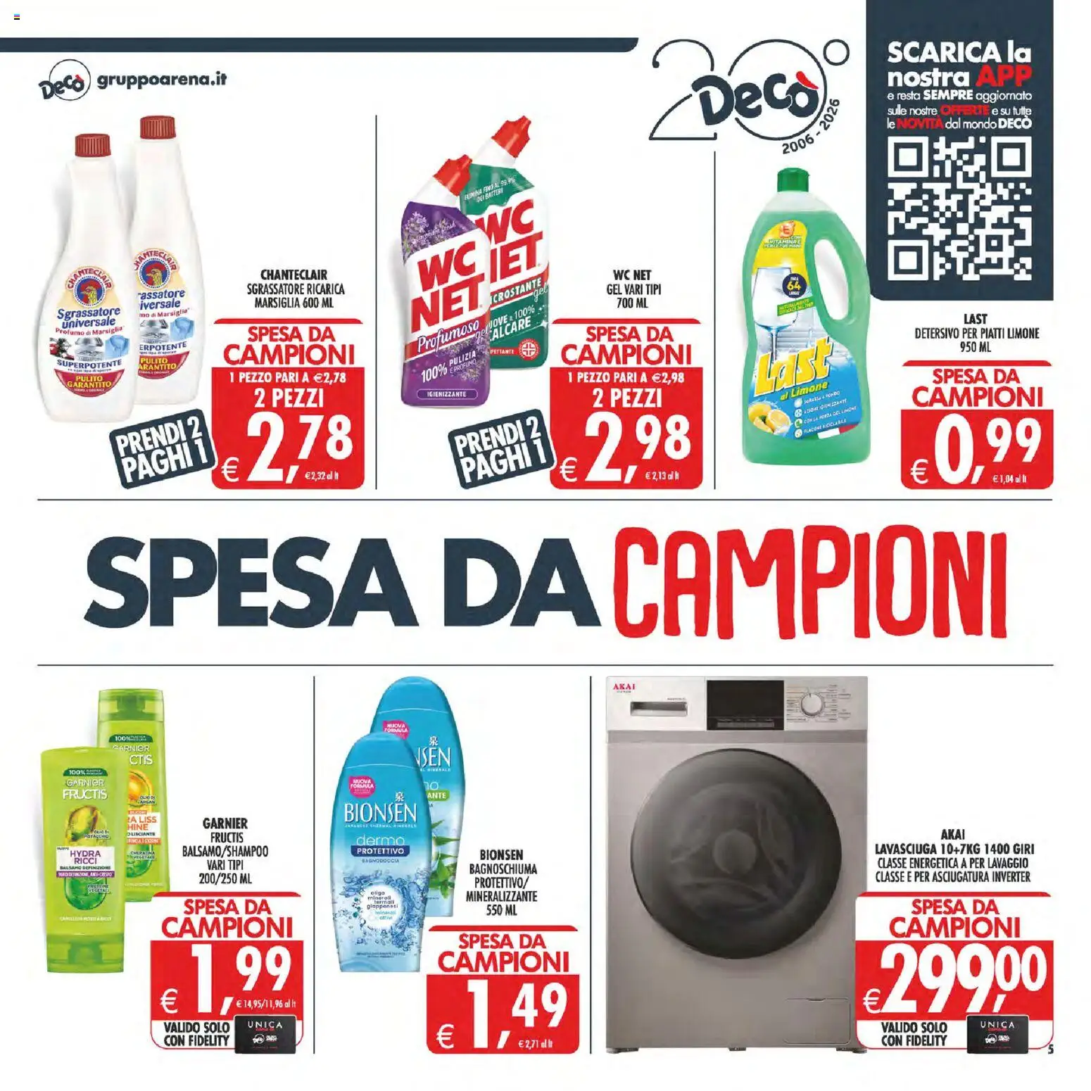 Volantino Decò del 08.05.2026 | Pagina: 5 | Prodotti: Bagnoschiuma, Detersivo per piatti, Limone, Profumo