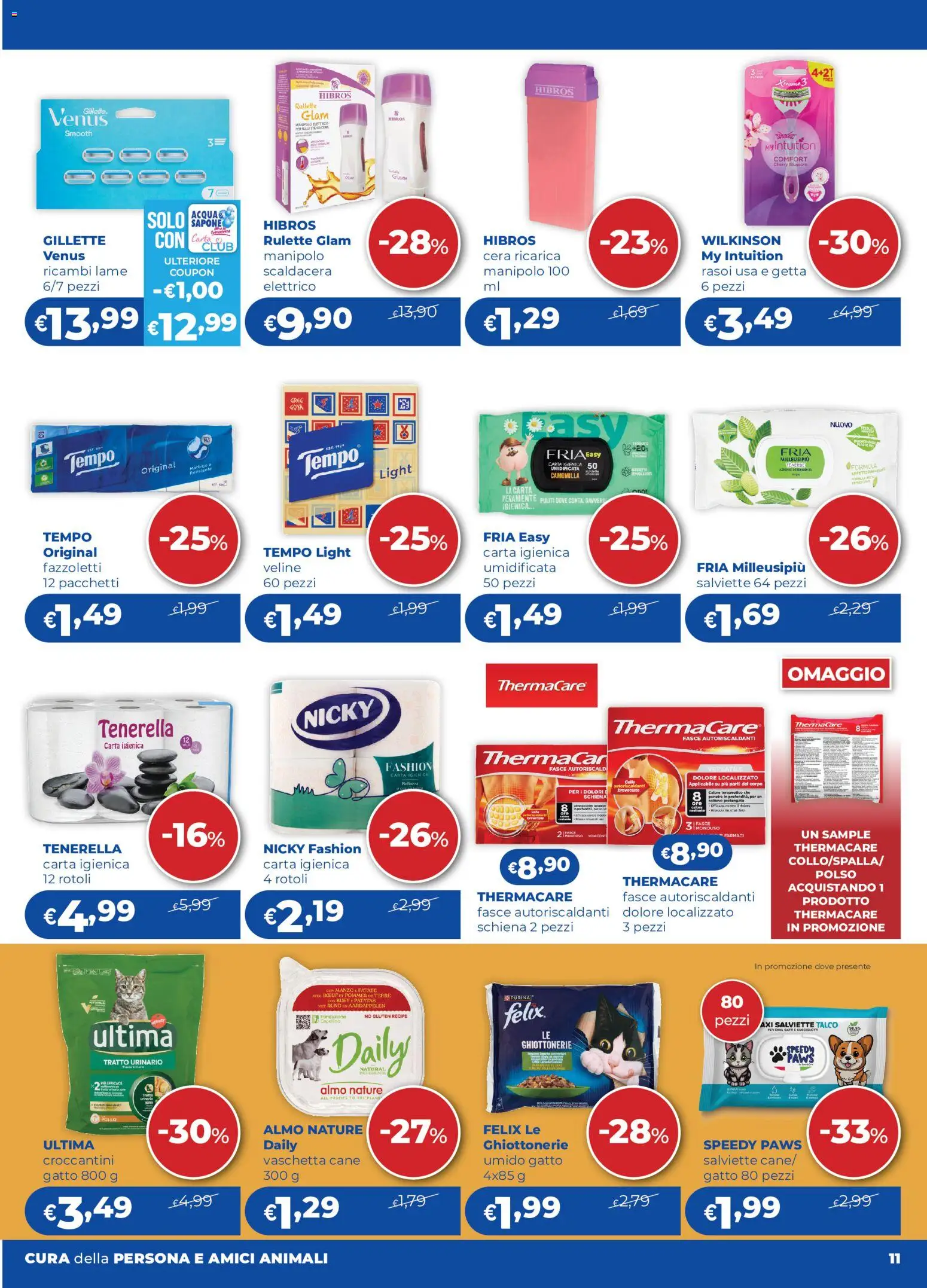 Volantino Acqua e Sapone del 02/11/2026 | Pagina: 11 | Prodotti: Pollo, Veline, Talco, The