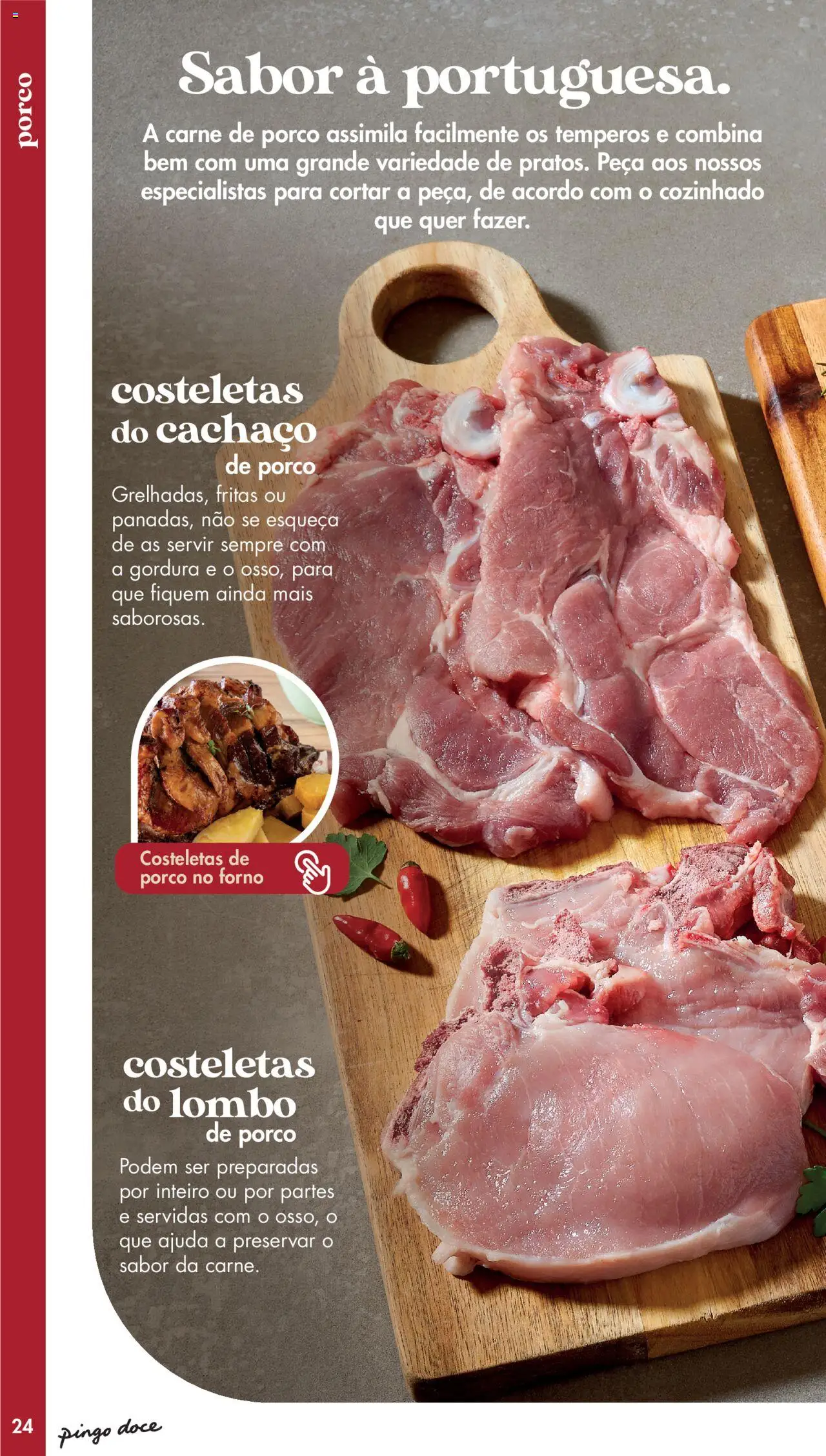 Pingo Doce - Catálogo-Talho │ válido de 20/05/2025 | Página: 24 | Produtos: Forno, Cachaço de porco, Lombo de porco, Carne