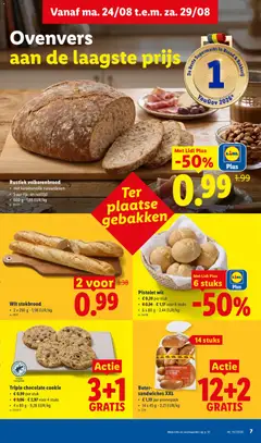 Boter-sandwiches XXL, 14 x 45 g - 2,21 EUR/kg - Voorbeeld van een folder van Lidl, geldig van 24/08/2026 | Pagina: 7 | Producten: Sandwich, Baguette, Stokbrood, Boter