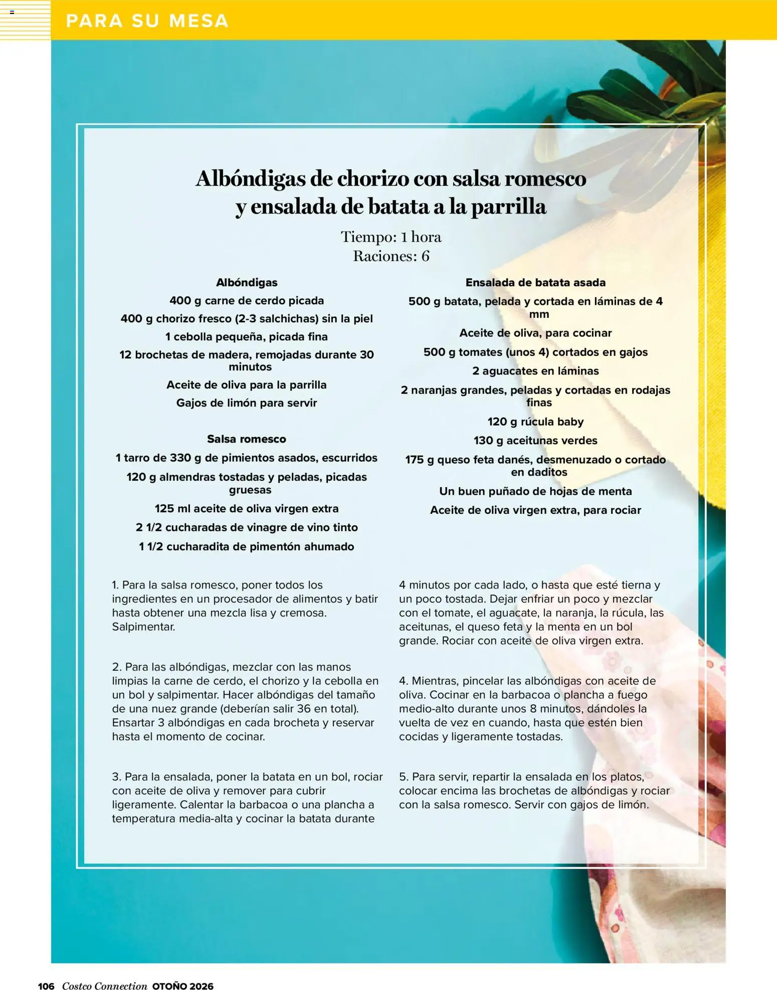 Costco catálogo Otoňo │ válido desde el 14/10/2026 | Página: 106 | Productos: Limón, Almendras, Carne de cerdo, Alimentos