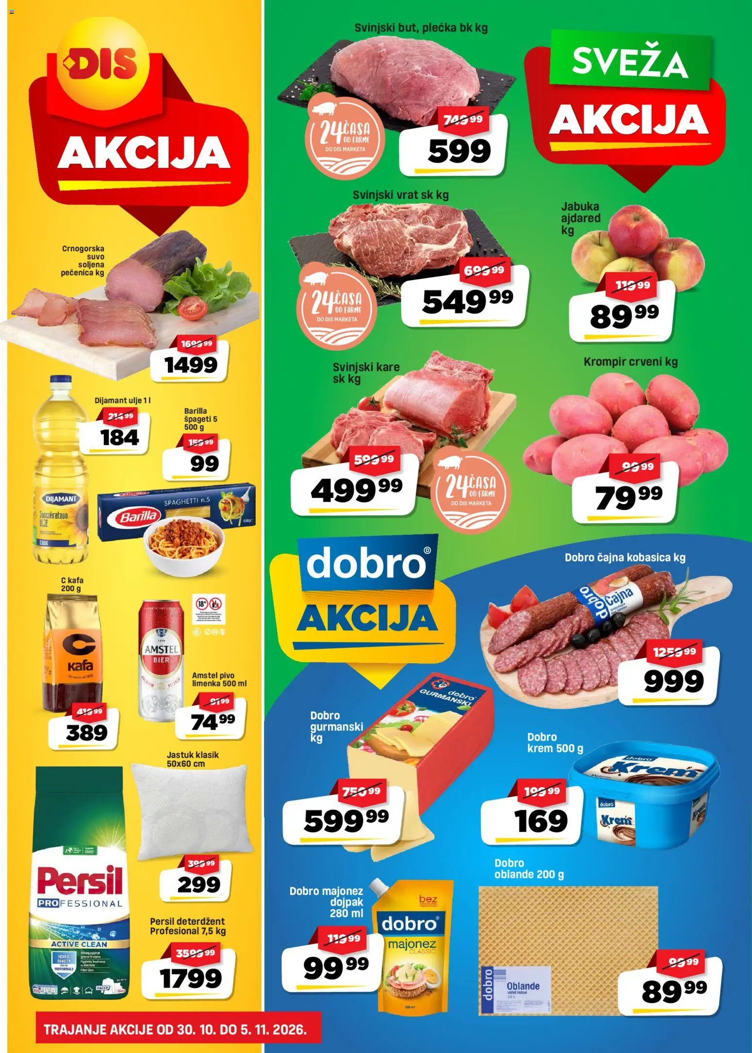 DIS katalog - važi od 30.10.2026 | Strana: 1 | Proizvode: Deterdžent, Krompir, Kafa, Krem
