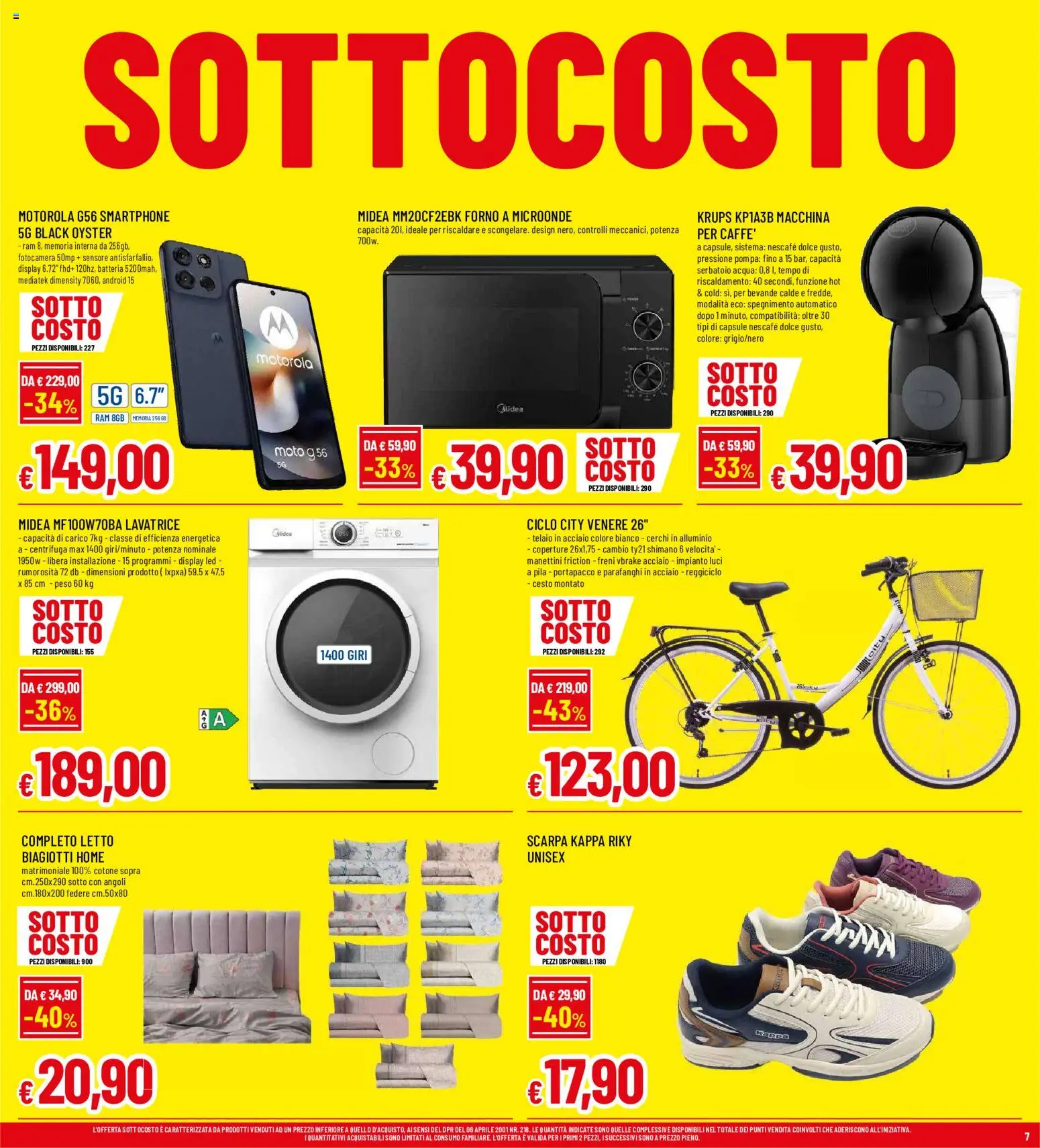 Volantino Famila del 03/09/2026 | Pagina: 7 | Prodotti: Centrifuga, Acqua, Bevande, Fotocamera