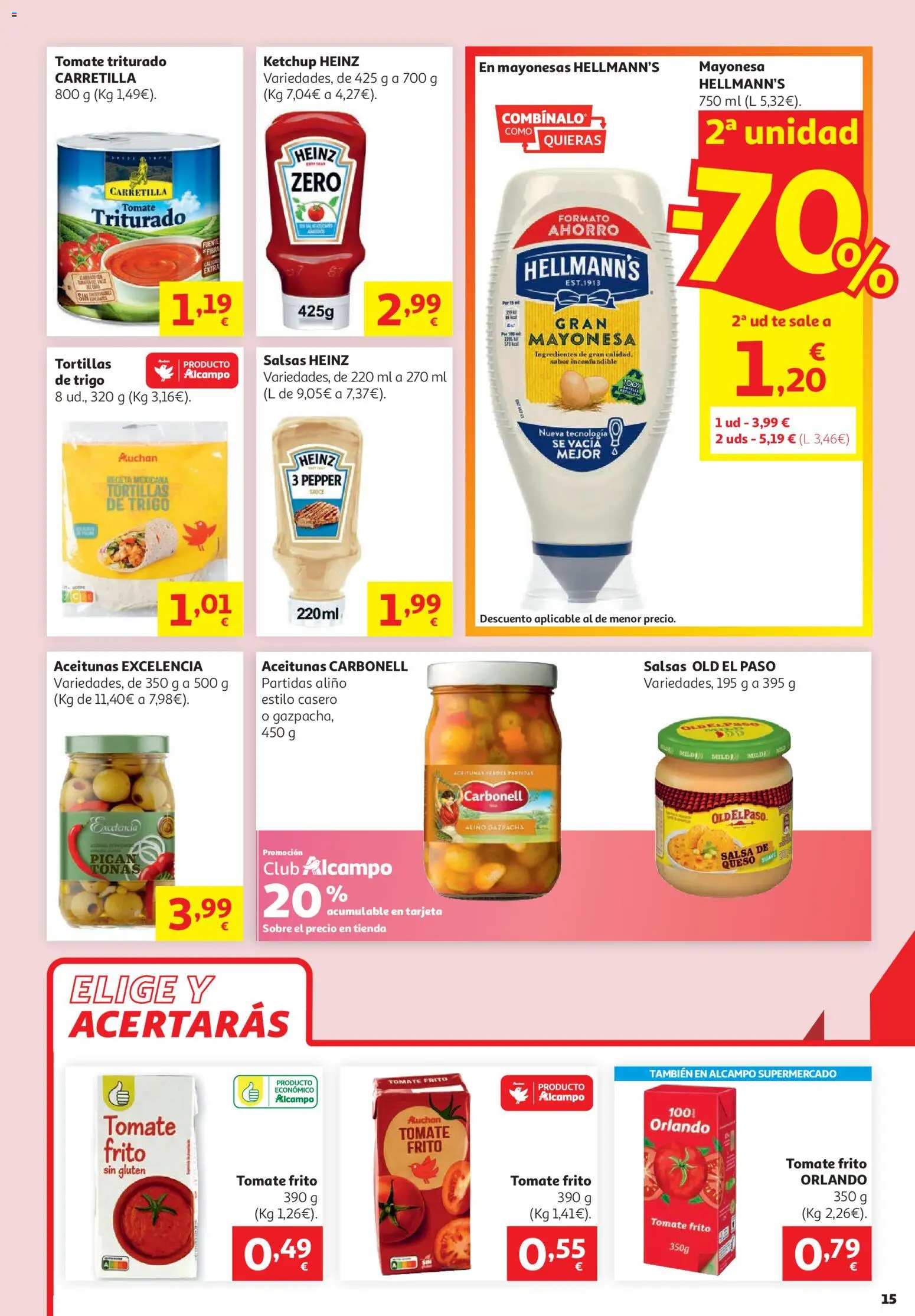 Alcampo -  HP Unico │ válido desde el 16.06.2026 | Página: 15 | Productos: Κρεμάστρα, Té, Οθόνη προβολής, Tomate triturado