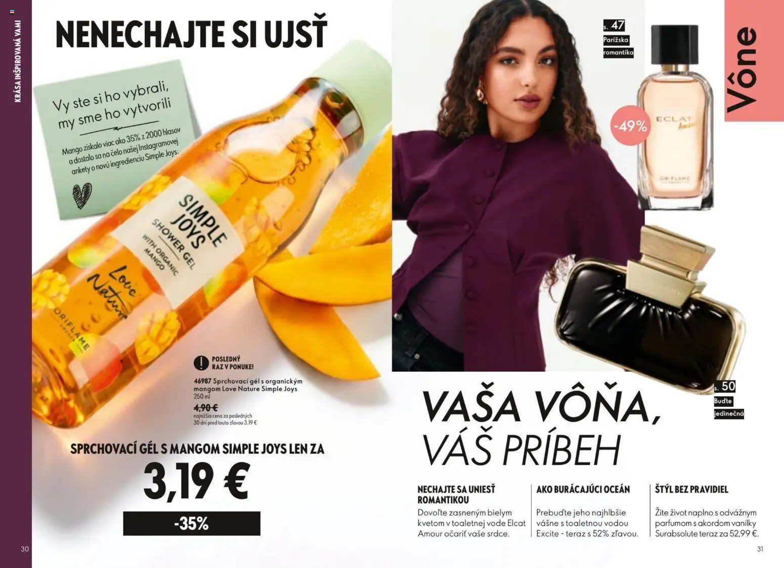 Nové Oriflame akcie – leták je platný od 09.09.2026 | Strana: 16 | Produkty: Mango