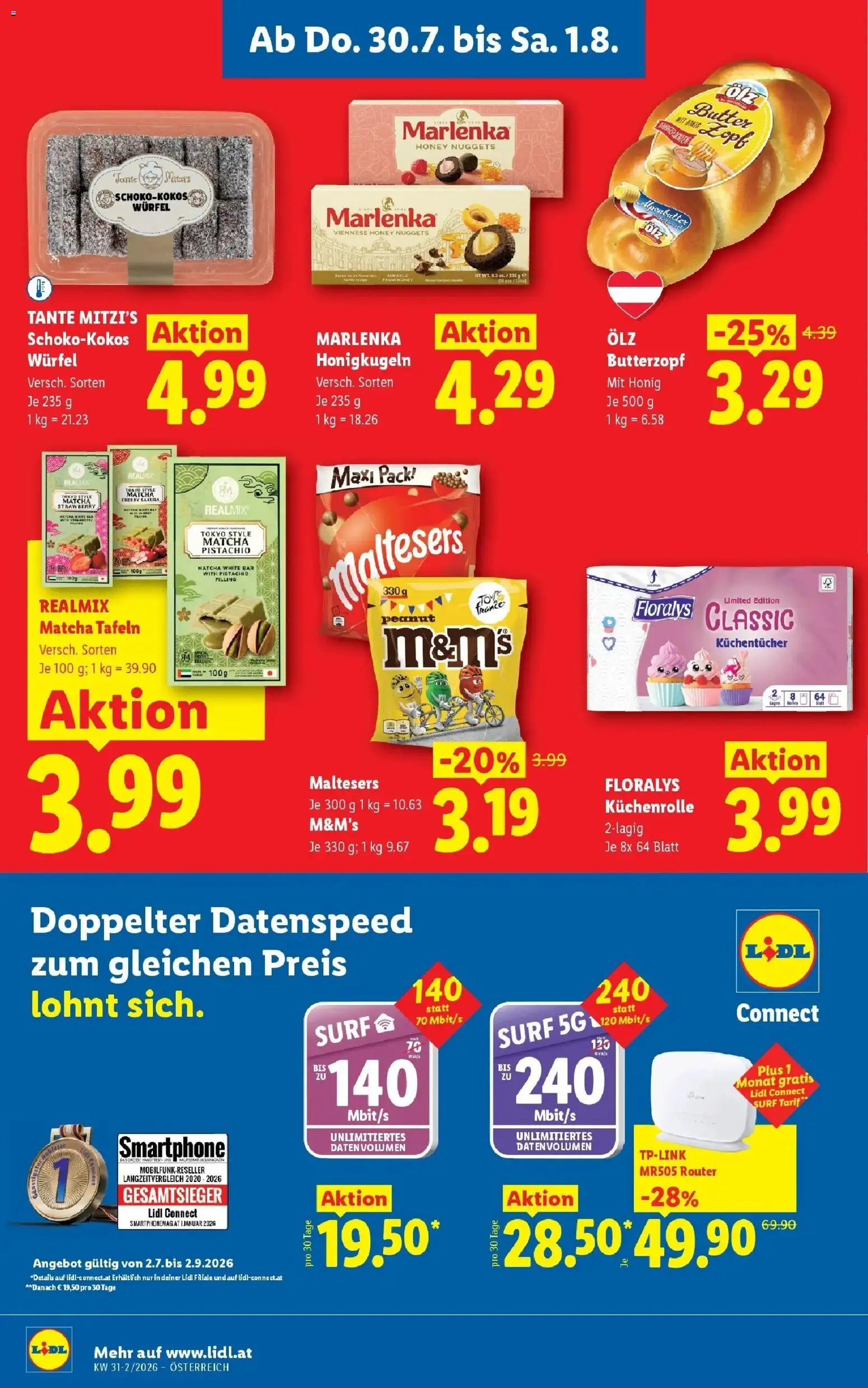 Lidl Flugblatt - Jenbach, Eferding, Dornbirn gültig ab 30.07.2026 | Seite: 16 | Produkte: Smartphone, Matcha, Butter