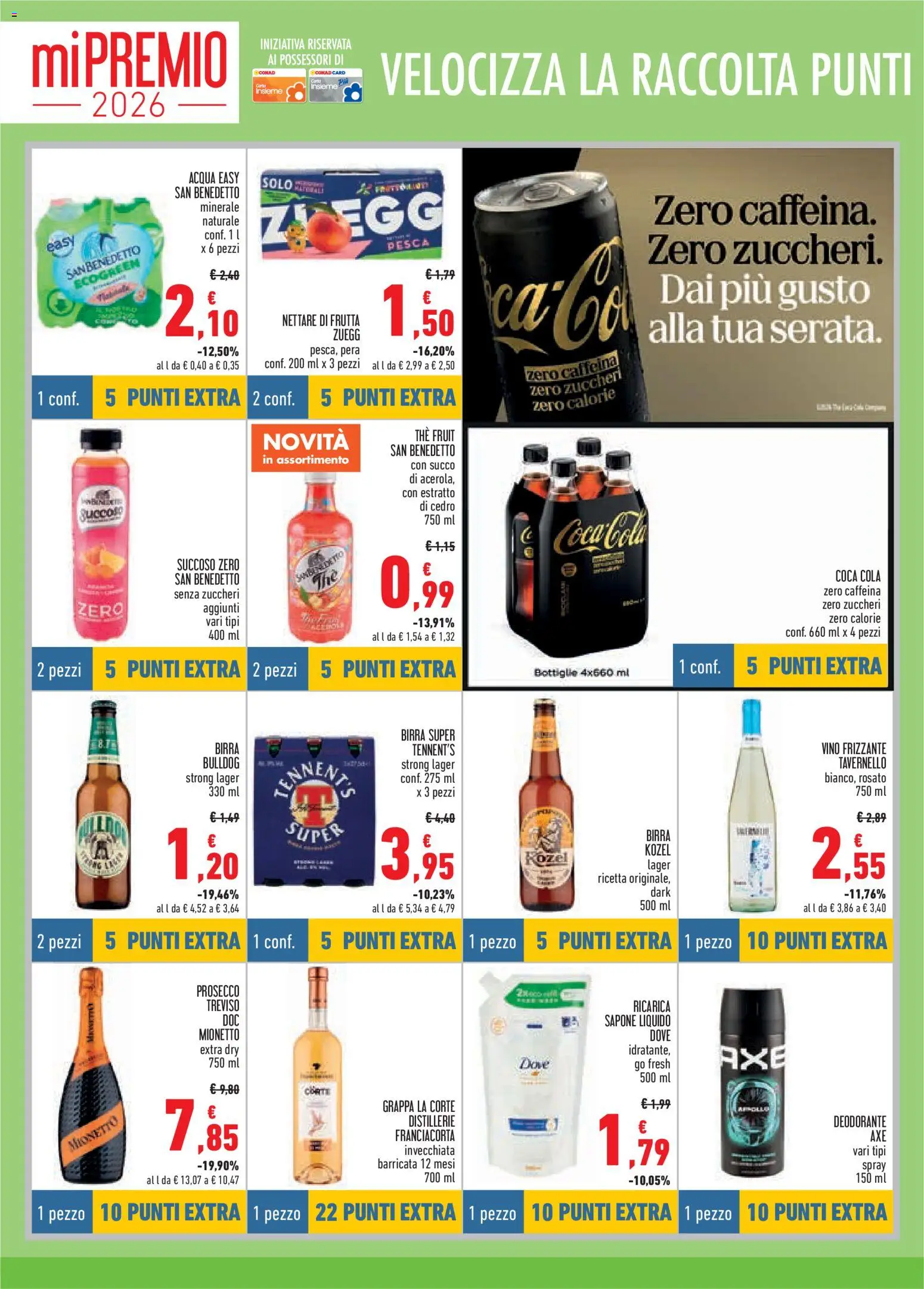 Volantino Conad del 18.06.2026 | Pagina: 8 | Prodotti: Tennent's, Acqua, Vino, Pesca