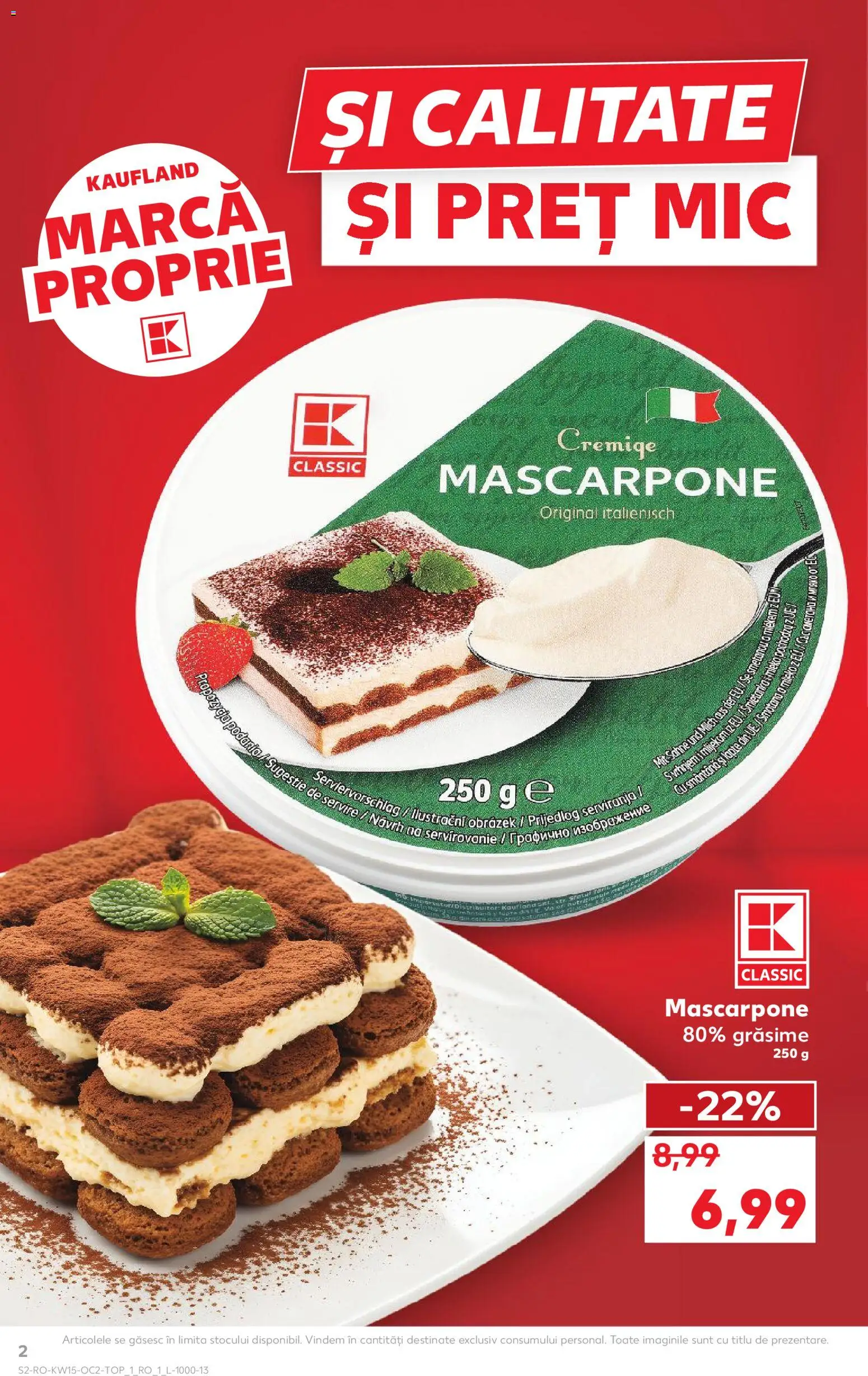 Noul catalog Kaufland – valabil de la 08.04.2026 | Pagină: 2 | Produse: Mascarpone