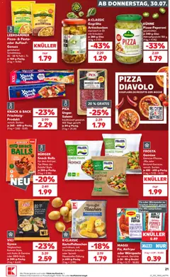 Kaufland Prospekt ab 30.07.2026 gültig | Seite: 21 | Produkte: Maggi, Öl, Leerdammer, Gemüse