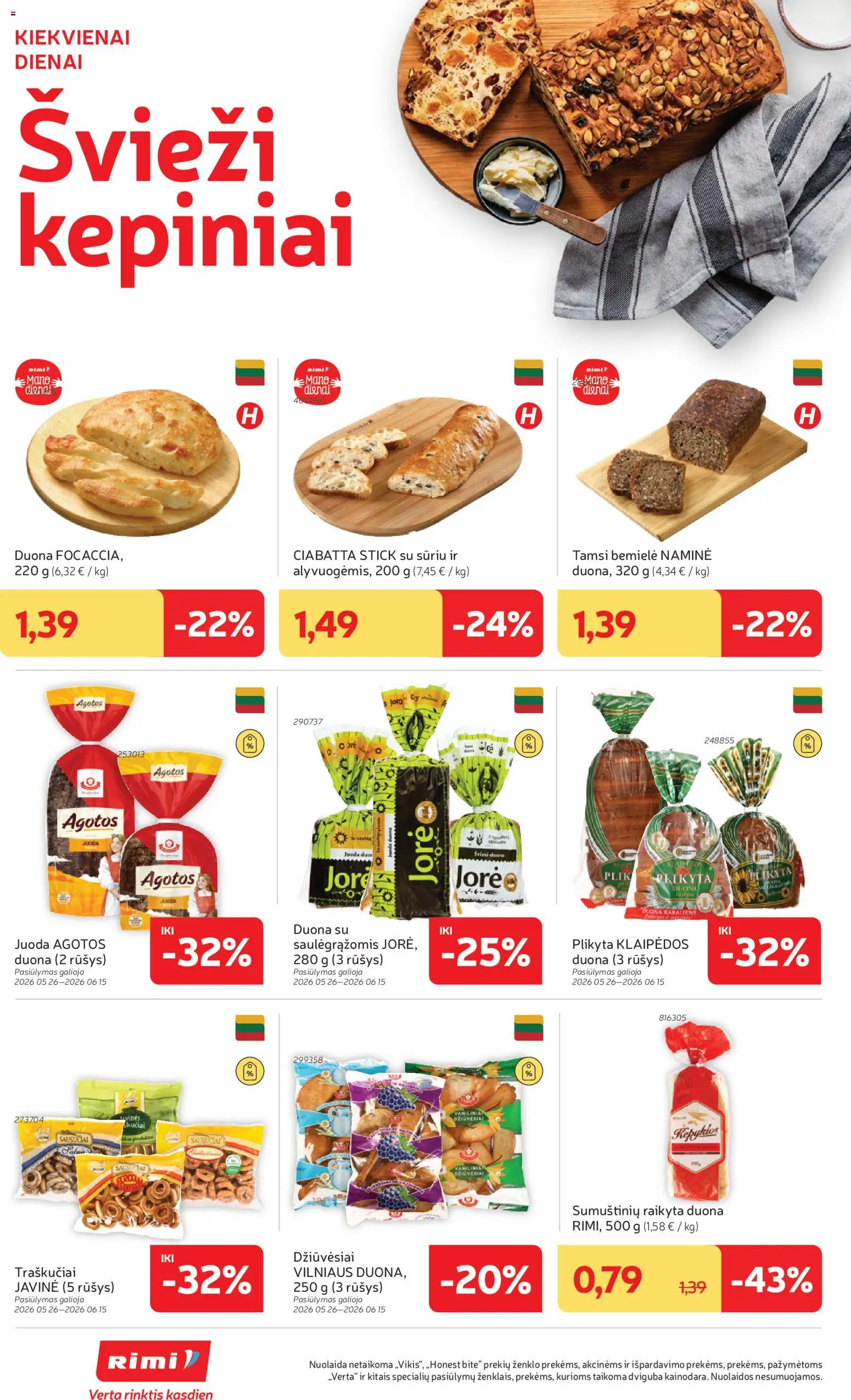 Rimi akcijos nuo 26.05.2026 | Puslapis: 18 | Prekių: Duona, Traškučiai