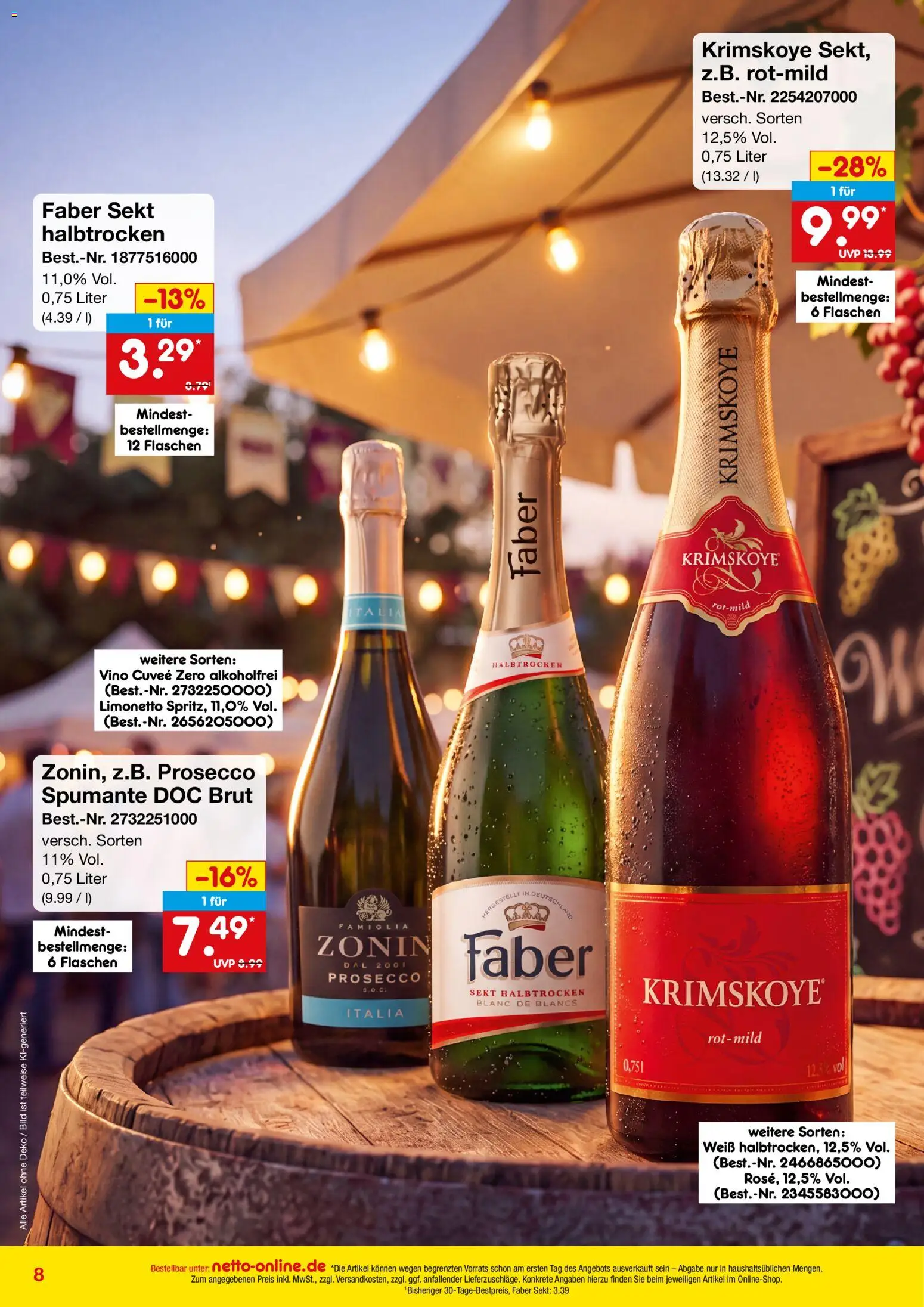 Netto Marken-Discount Online-Angebote September – gültig ab 01.09.2026 | Seite: 8 | Produkte: Sekt, Prosecco