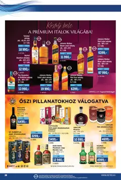 Metro Márkák katalógus 2026/10 - amely érvényes a következő dátumtól: 2026.10.16. | Oldal: 28 | Termékek: Whiskey, Krémlikőr, St. Hubertus, Likőr