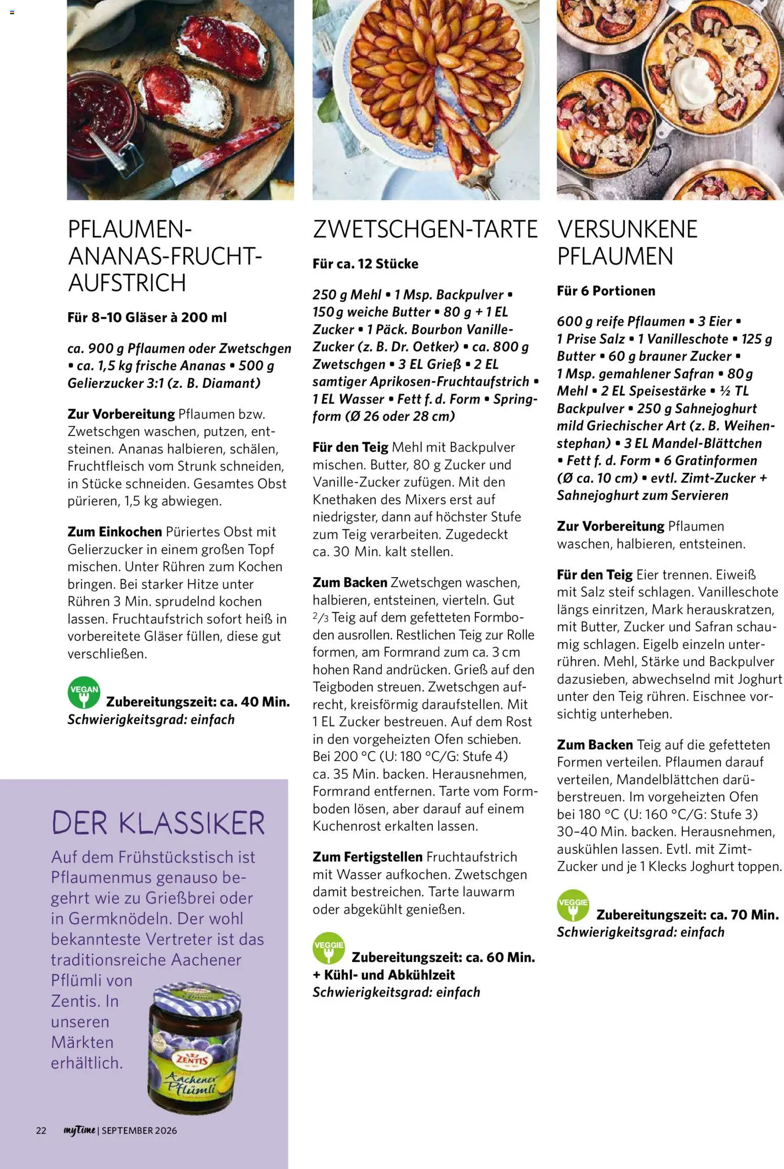 Combi myTime September 2026 – gültig ab 01.09.2026 | Seite: 22 | Produkte: Pflaumen, Eier, Zwetschgen, Wasser