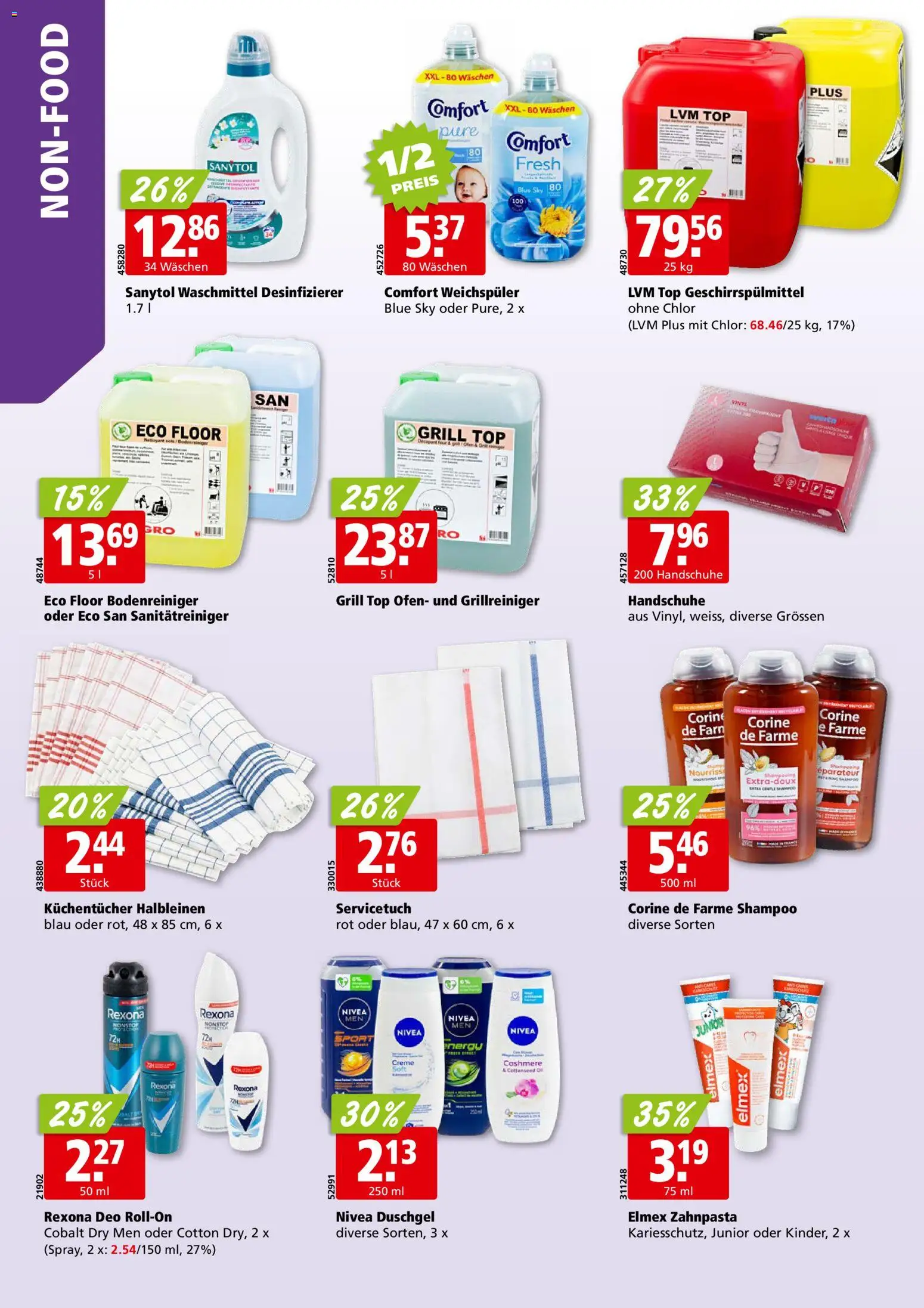 Aligro aktionen Chavannes, Matran, Genf, Sitten – gültig ab 13.07.2026 | Seite: 30 | Produkte: Shampoo, Duschgel, Zahnpasta, Creme