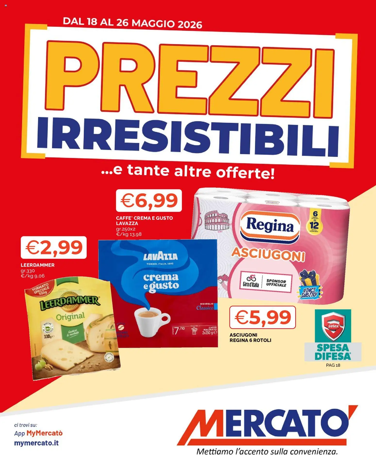 Volantino Mercatò del 18.05.2026 | Pagina: 1 | Prodotti: Crema, Caffè, Lavazza, Macinato