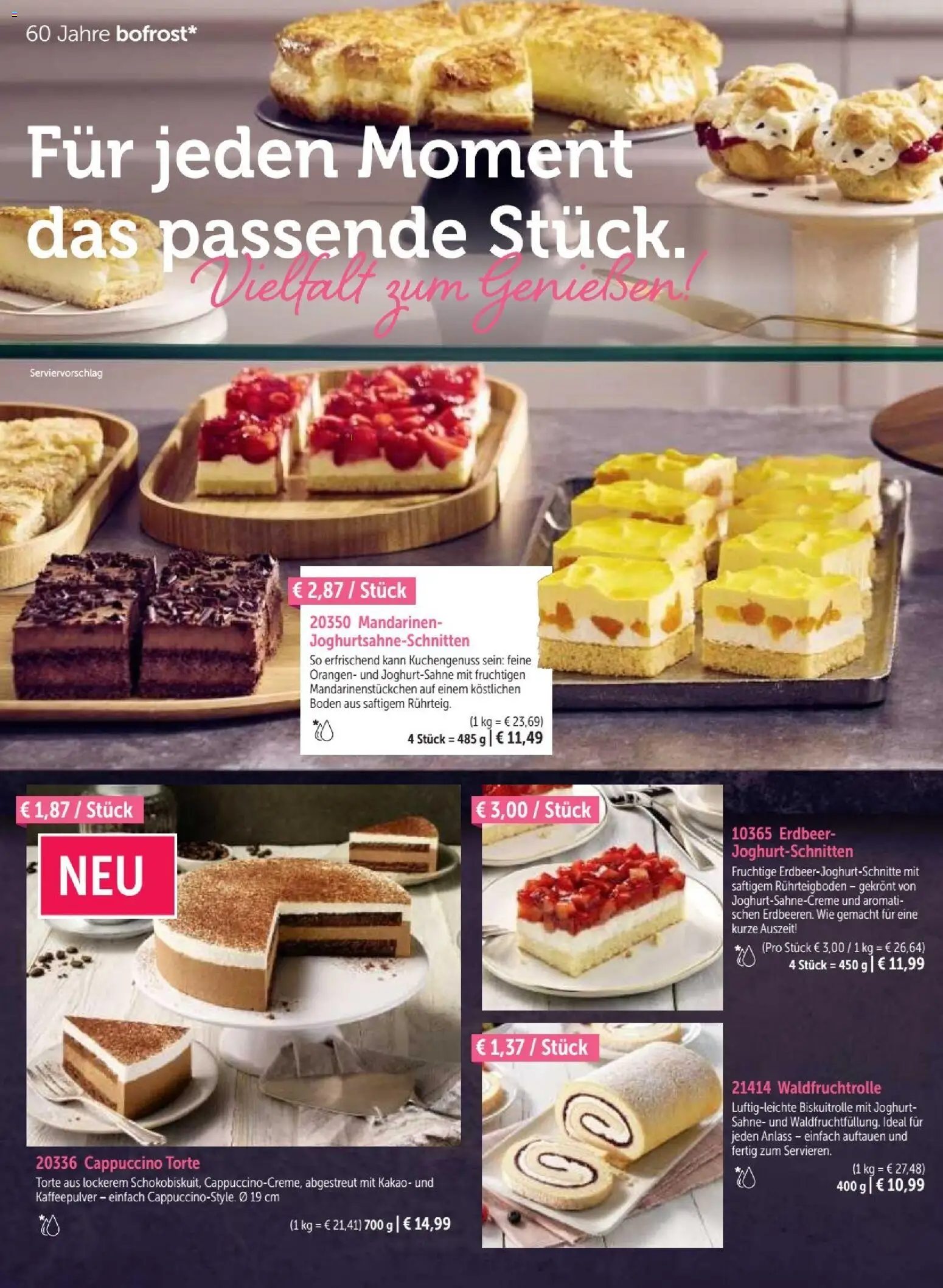 Bofrost Katalog – gültig ab 07.09.2026 | Seite: 124 | Produkte: Joghurt, Mandarinen, Orangen, Sahne