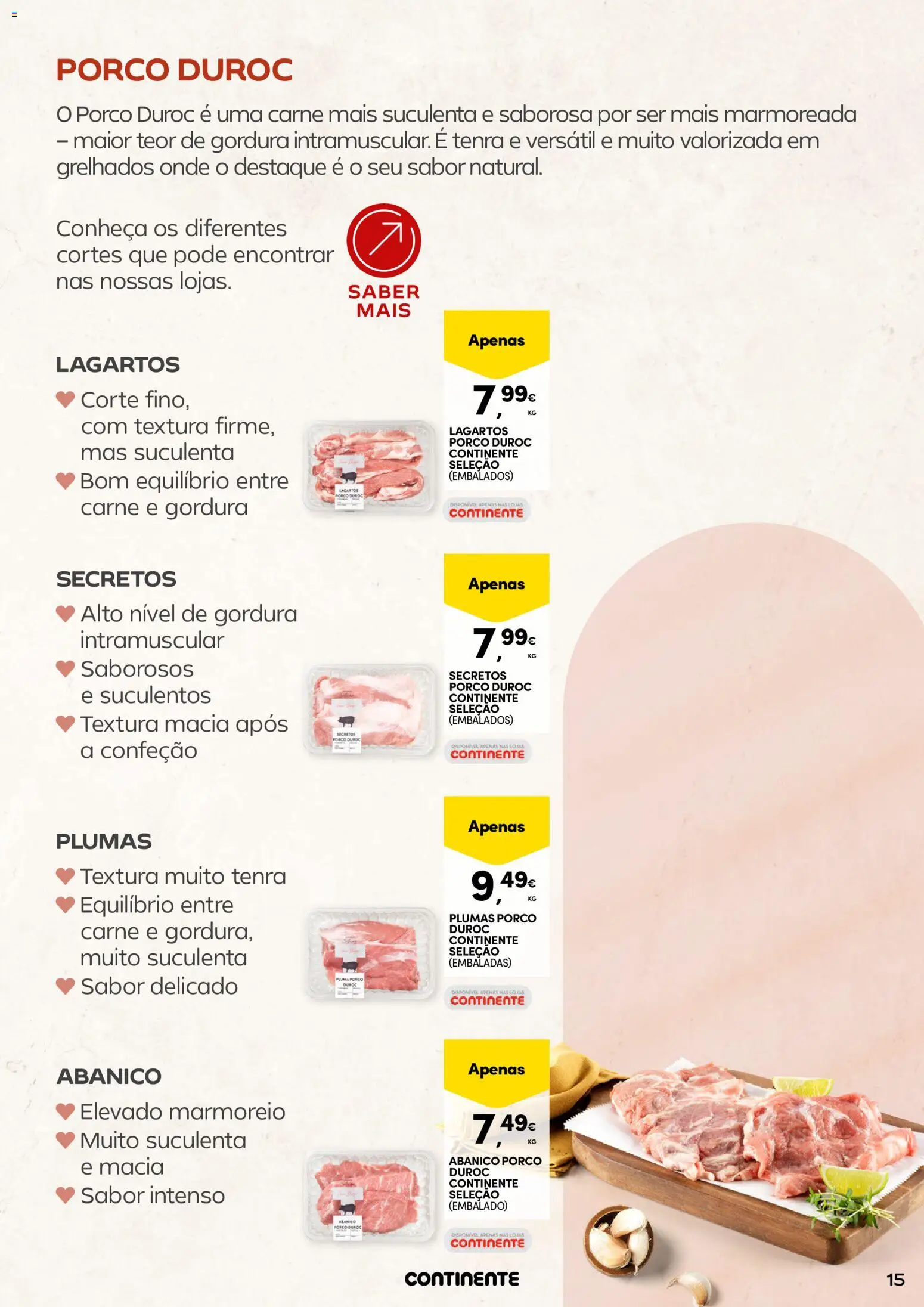 Continente - Frescos Frescura do Verão │ válido de 16.06.2026 | Página: 15 | Produtos: Lagartos porco, Carne
