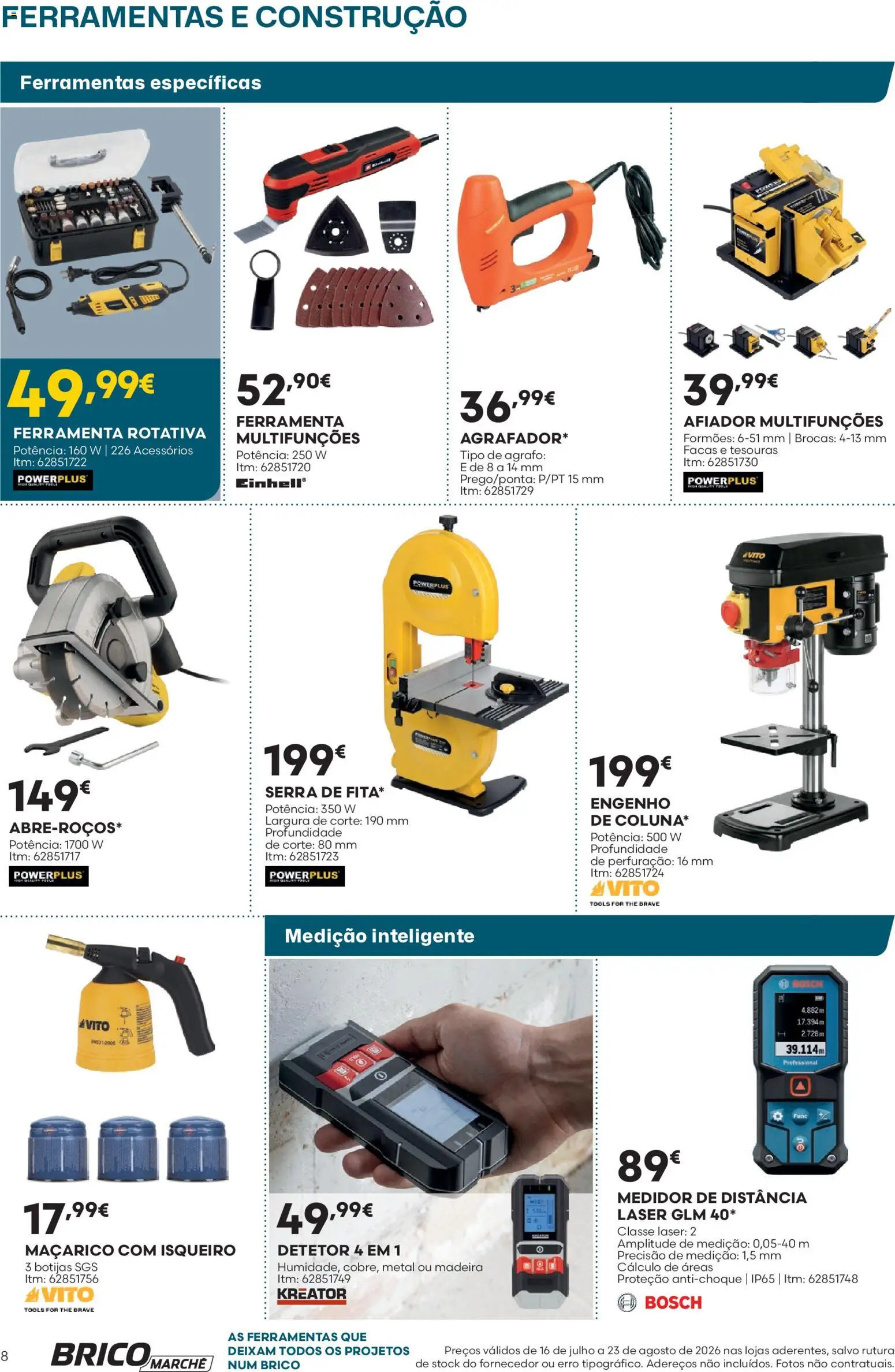 BricoMarché Folheto 10 - Catálogo Ferramentas e Construção │ válido de 16/07/2026 | Página: 8 | Produtos: Ferramentas
