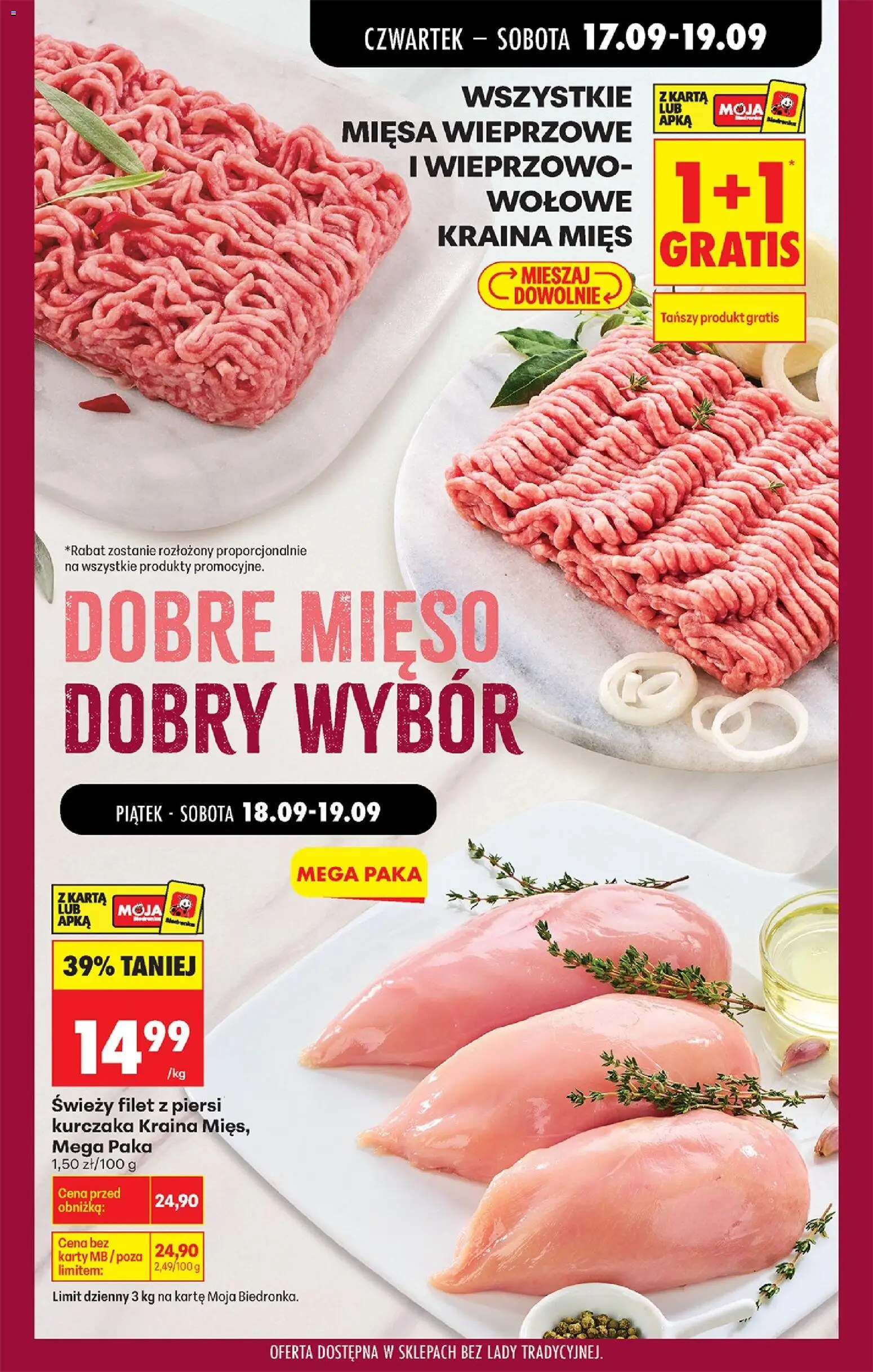 Biedronka gazetka od czwartku od 17.09.2026 | Strona: 39 | Produkty: Karta, Mięso, Filet, Filet z piersi kurczaka