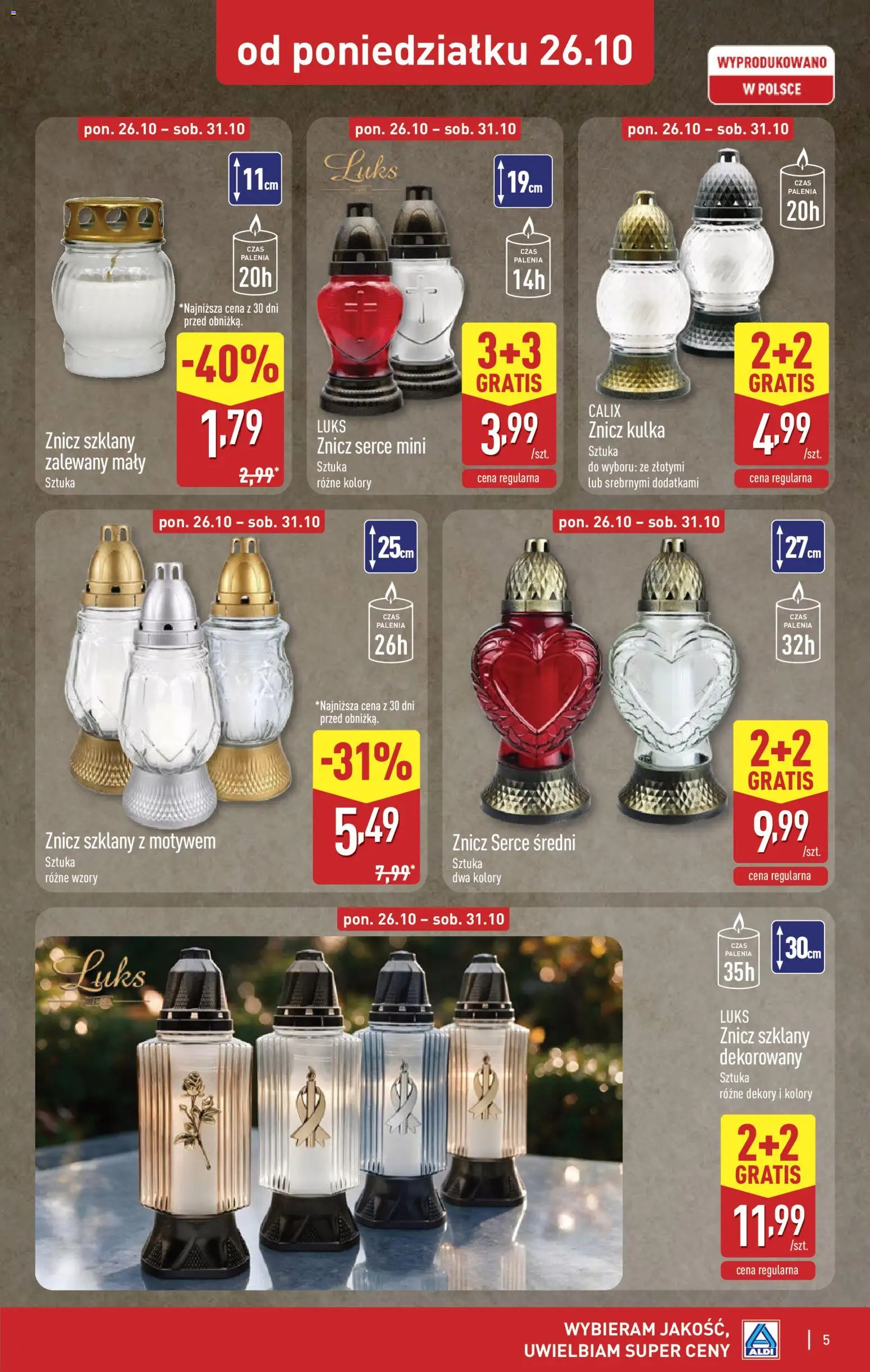 Aldi gazetka - Znicze i stroiki od 26.10.2026 | Strona: 5