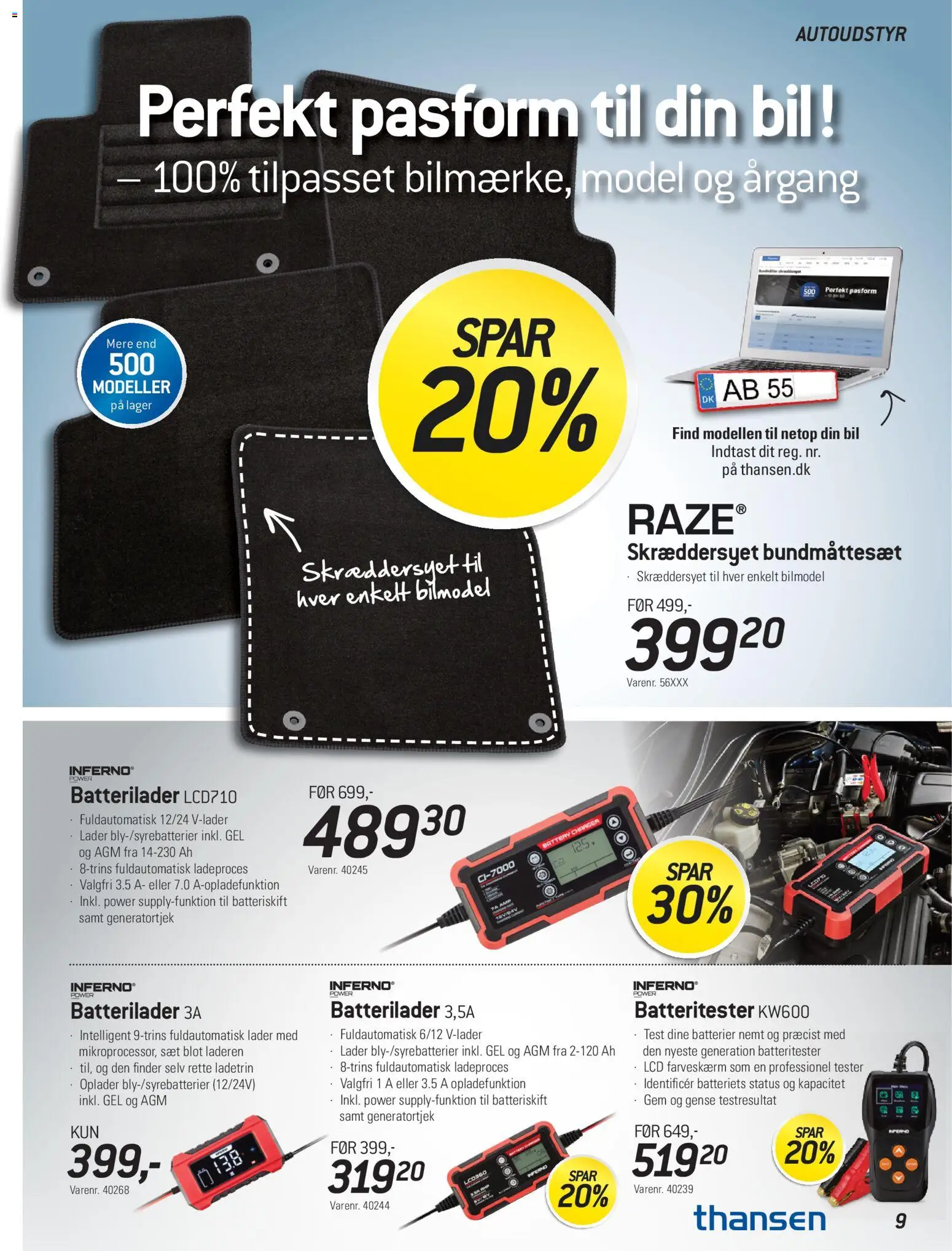 Thansen tilbudsavis – gyldig fra 27.05.2026 | Side: 9 | Produkter: Batterier, Søm