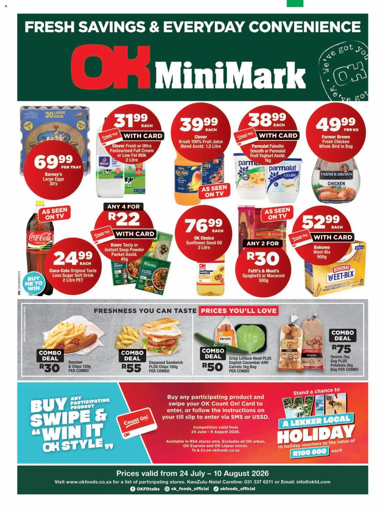 New OK Foods catalogue – valid from 24/07/2026 | Page: 1 | Products: Powder, Chips, Potatoes, Onions