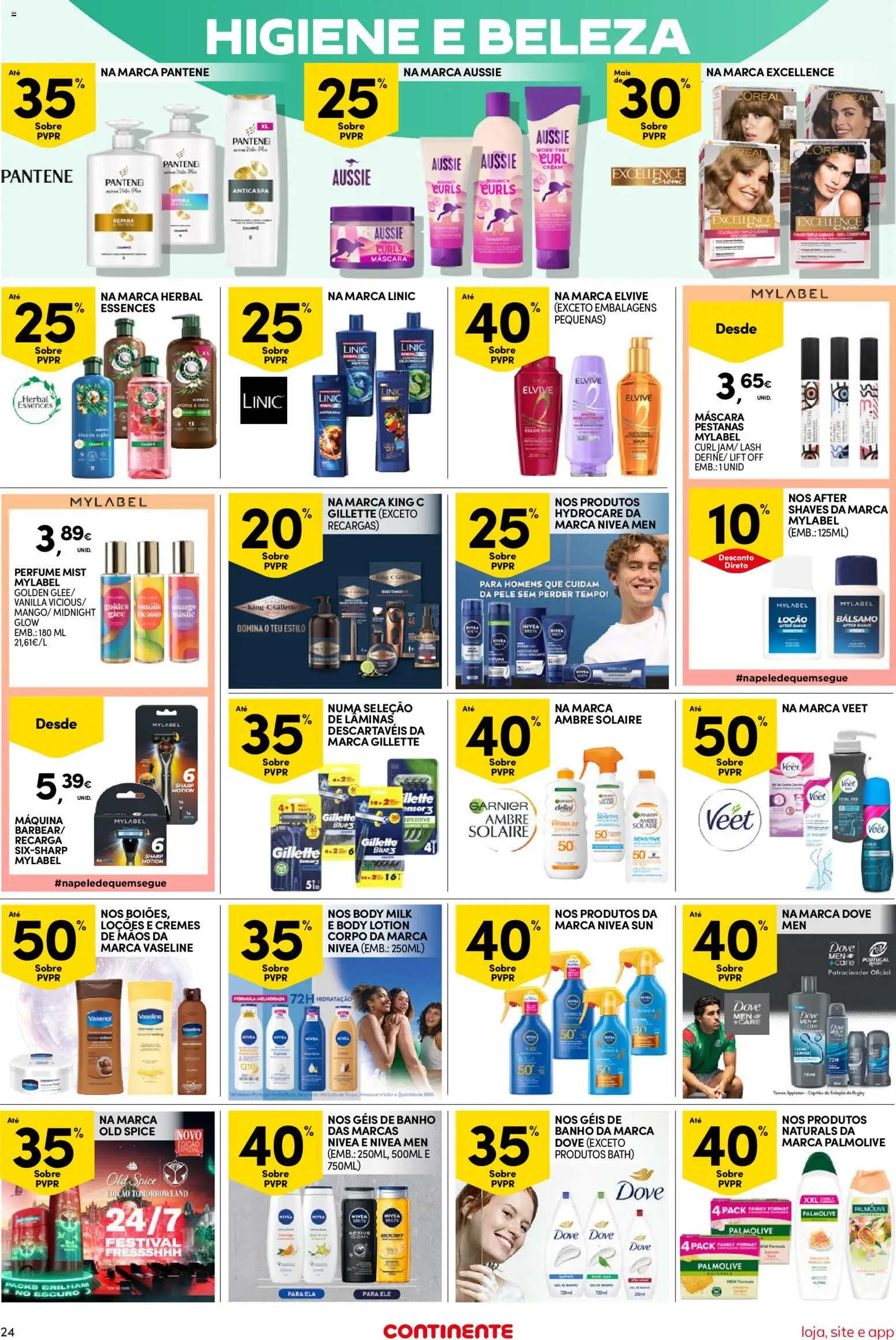Continente Semanal Continente Bom Dia │ válido de 14/07/2026 | Página: 24 | Produtos: Perfume, Banho