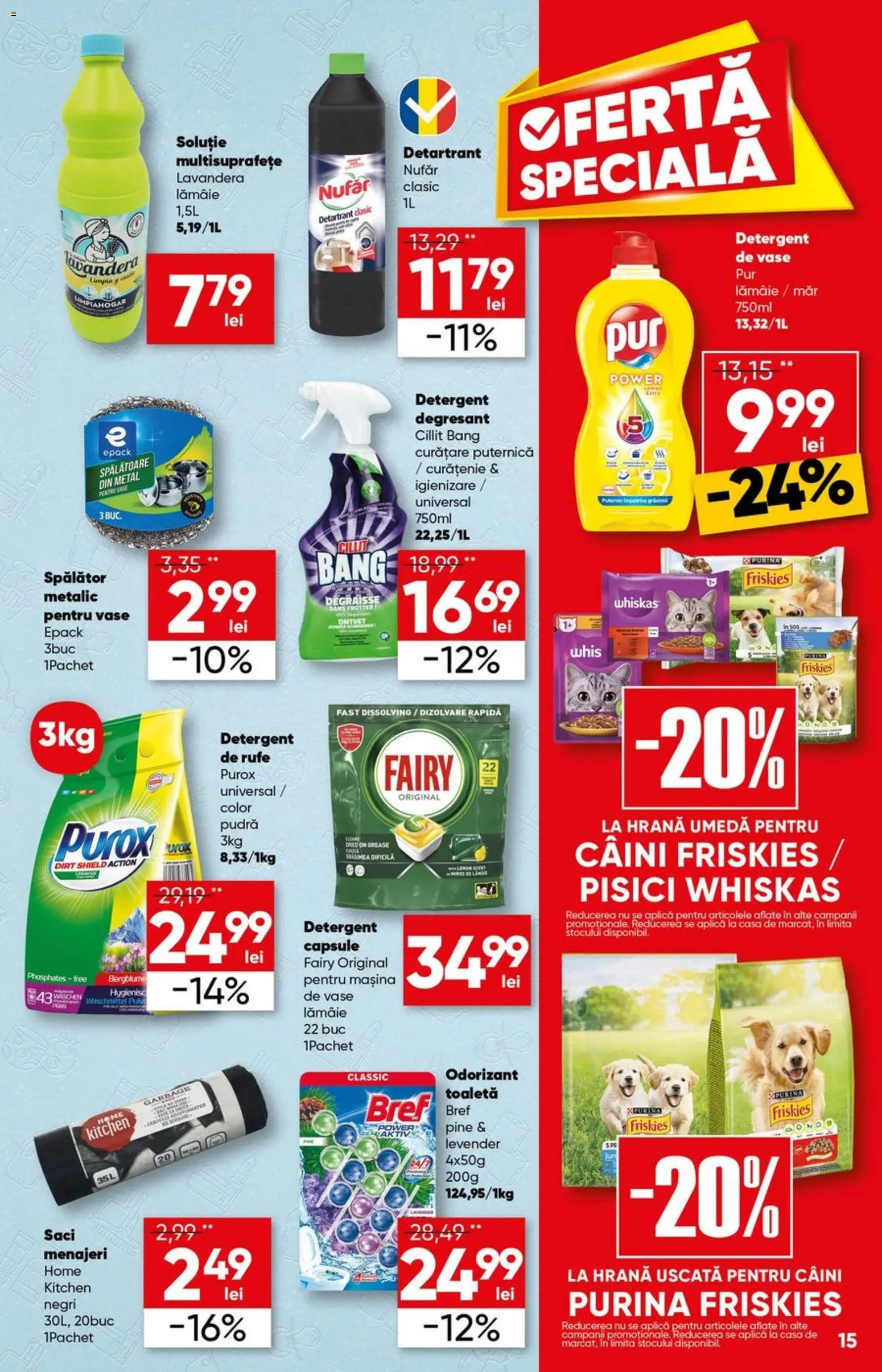 Noul catalog Profi – valabil de la 29.04.2026 | Pagină: 15 | Produse: Toaletă, Pudră, Detergent, Lămâie