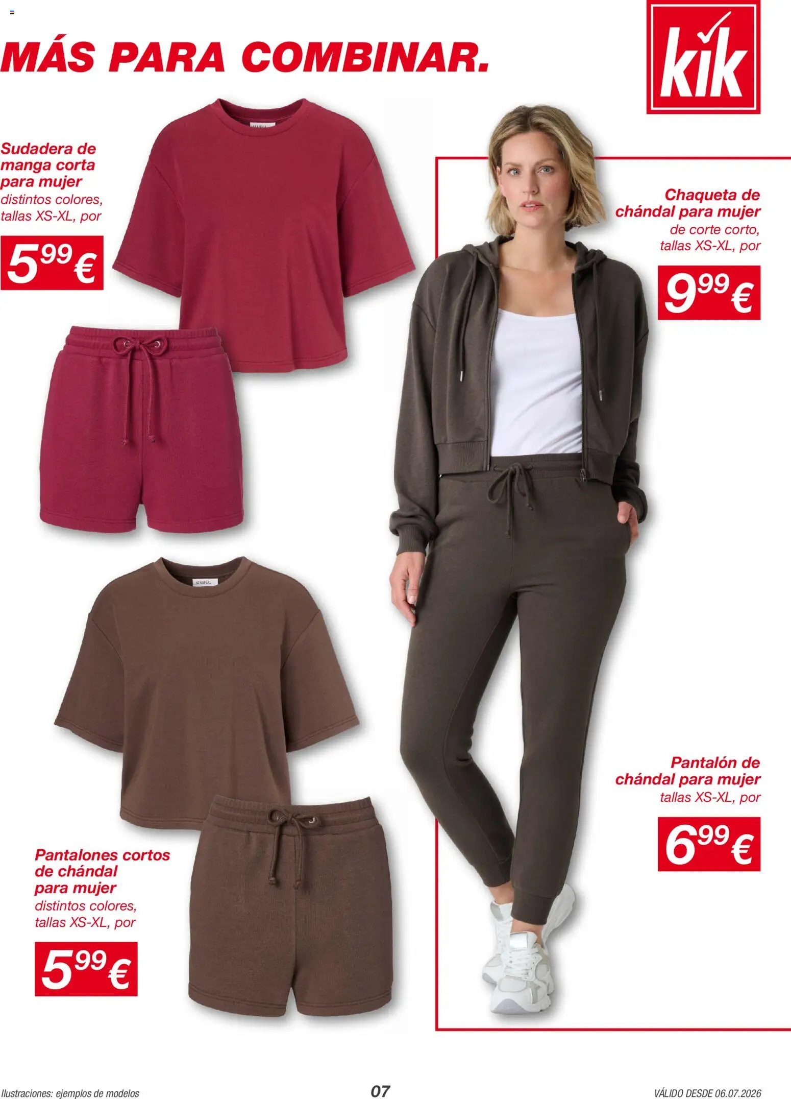 KIK folleto │ válido desde el 06/07/2026 | Página: 7 | Productos: Sudadera, Chaqueta, Pantalones, Pantalón de chándal