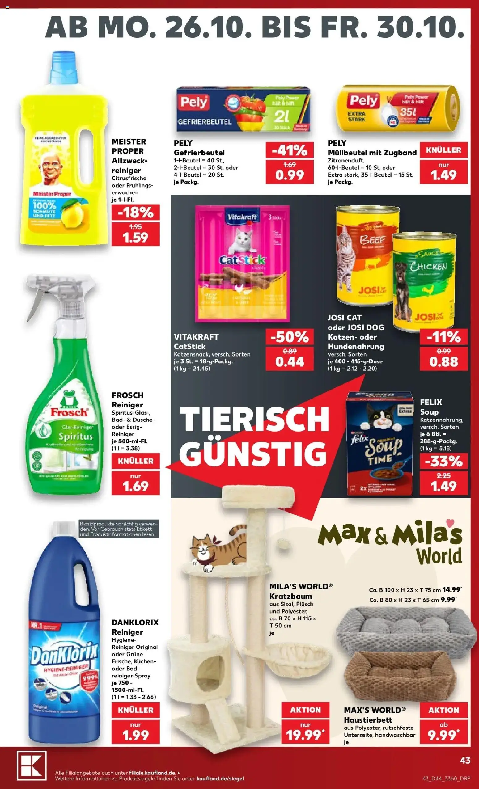 Prospekt Kaufland ab 26.10.2026 » Angebote Online zum Blättern | Seite: 43 | Produkte: Essig, Bad, Dusche, Kuchen